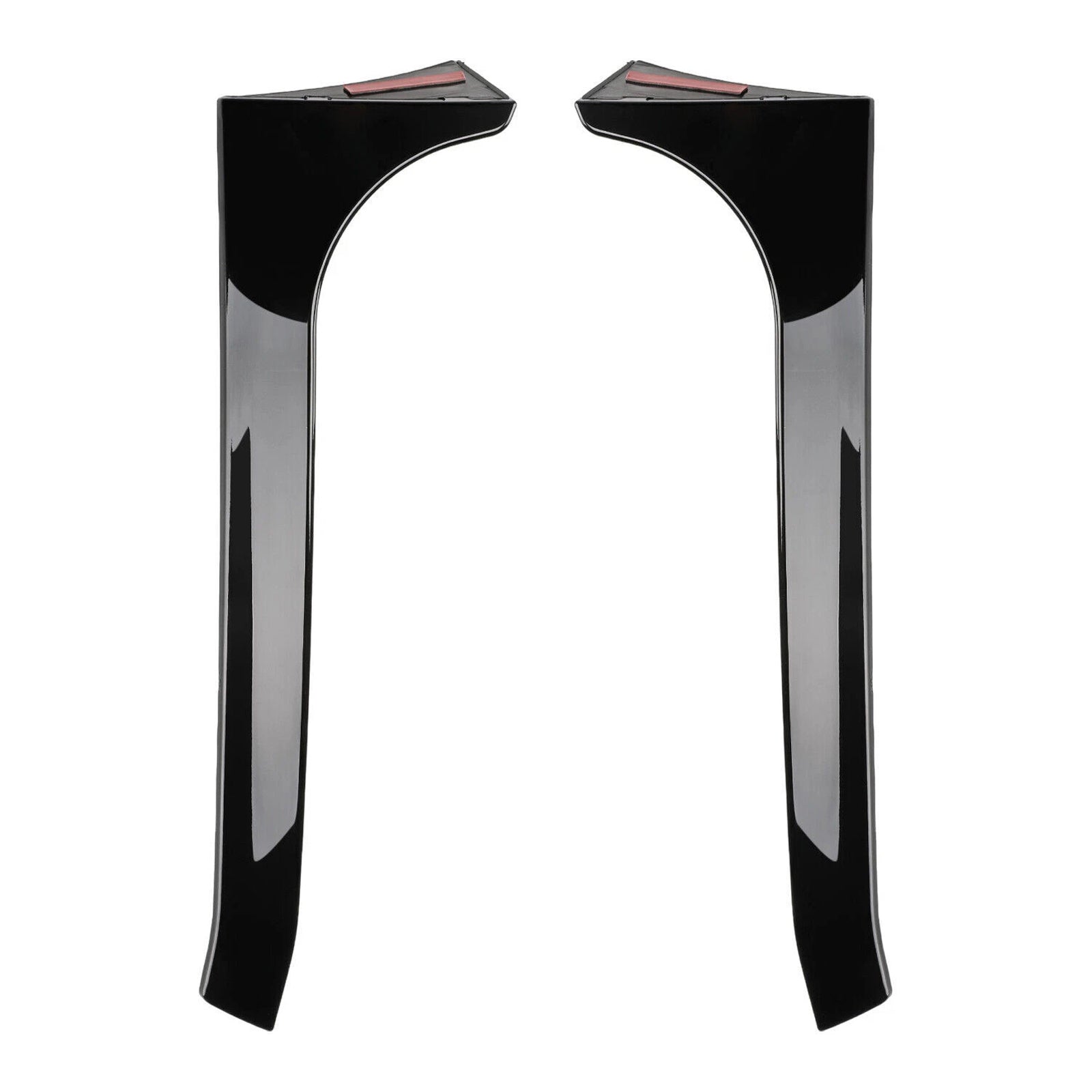 2008-2013 VW Golf MK6 GTI Par de alerones laterales para ventana trasera, color negro brillante