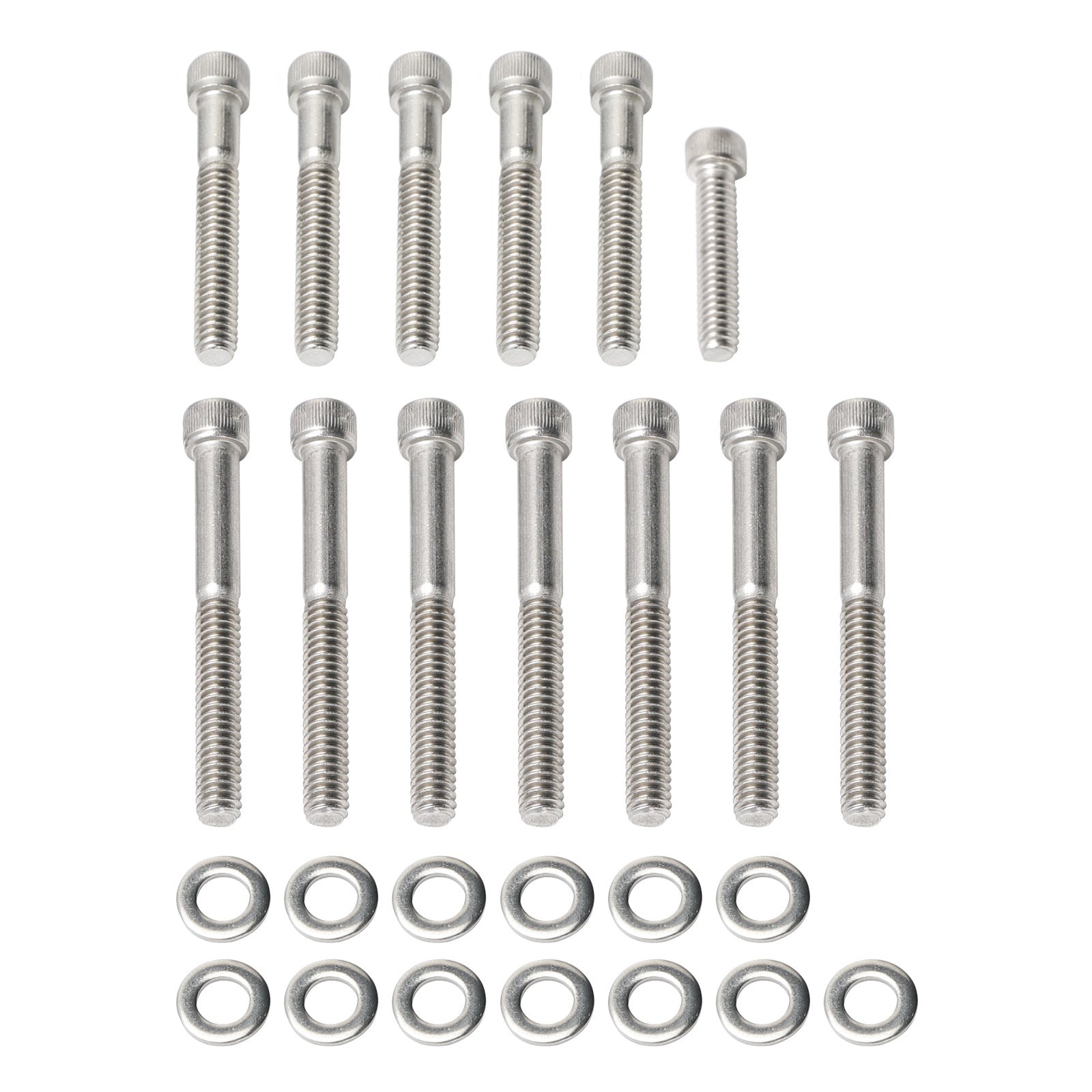 Motor täcker rostfritt UNC Allen Screw Kit 59 st för Sportster XL 2004-Up