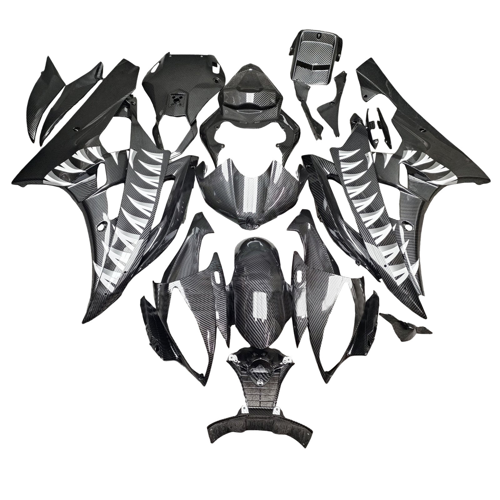 Kit de carénage d'injection carrosserie plastique ABS pour Yamaha YZFR6 YZF-R6 2006-2007