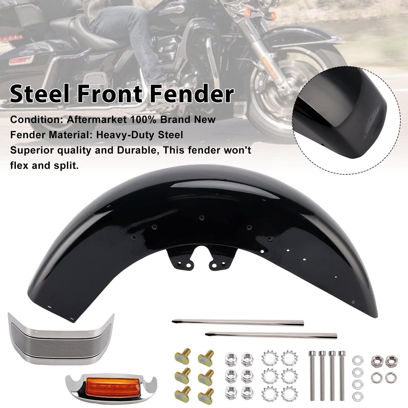 Guardabarros delantero de acero Ultra Limited Touring Electra Glide 2014-2024