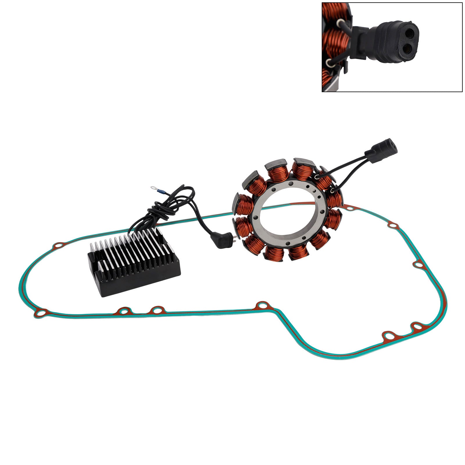 Stator Regulator Rectifier & Gasket for Big Twin EVO FL FX 1981-1988 29965-81