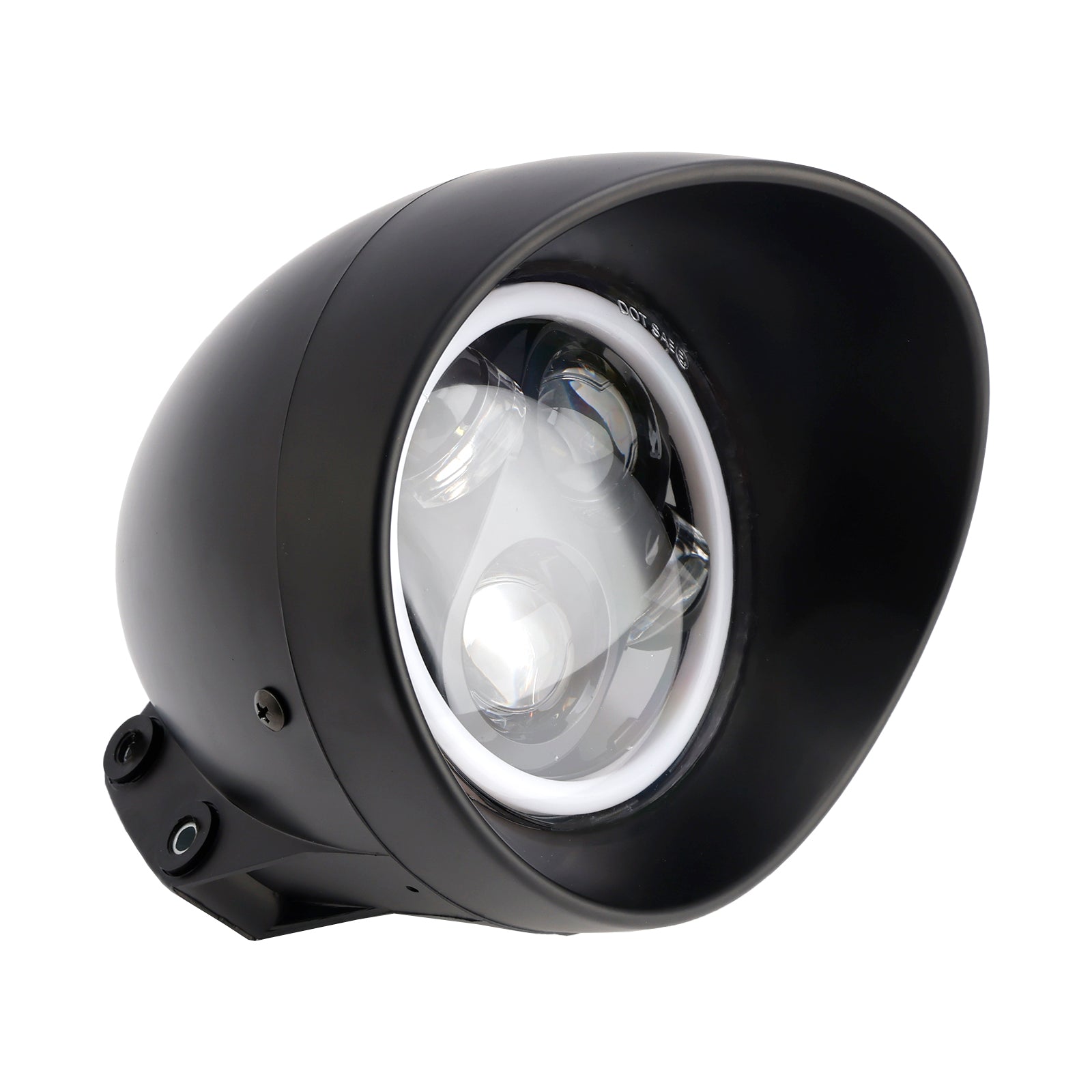 5.75" Farol universal com 4 lâmpadas, cromado, para motocicleta