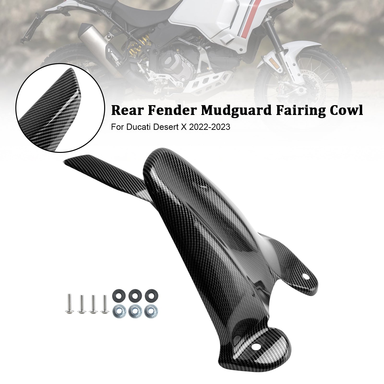 Capot de carénage de garde-boue arrière Ducati Desert X 2022-2023