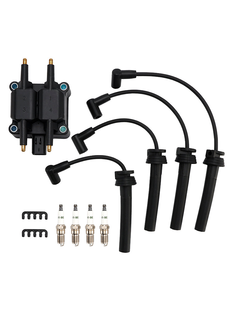 2003-2006 JEEP WRANGLER Ignition Coil Pack Spark Plug Wire Set UF189 UF403 UF410