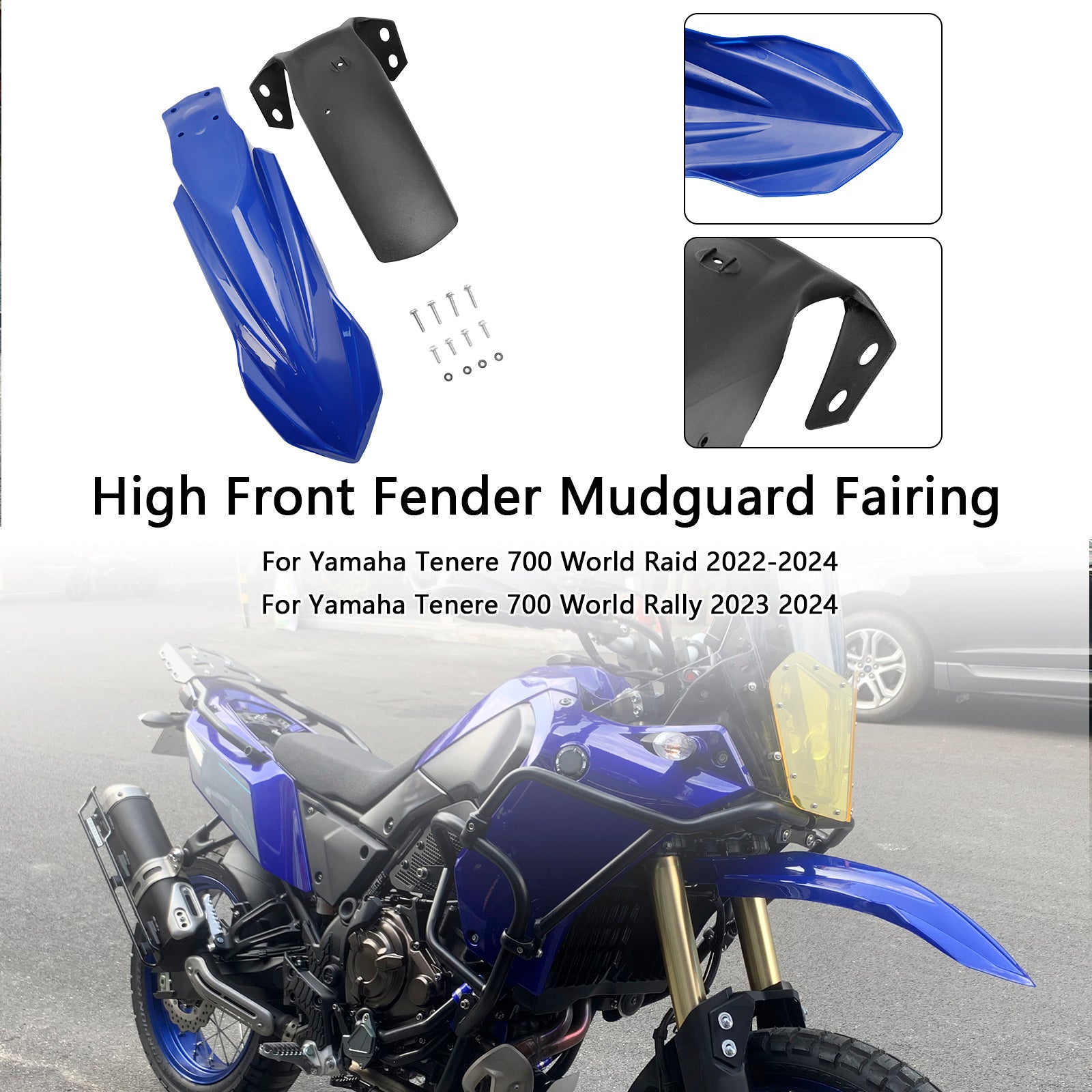 High Front Fender Mudguard Fairing For Yamaha Tenere 700 2019-2024