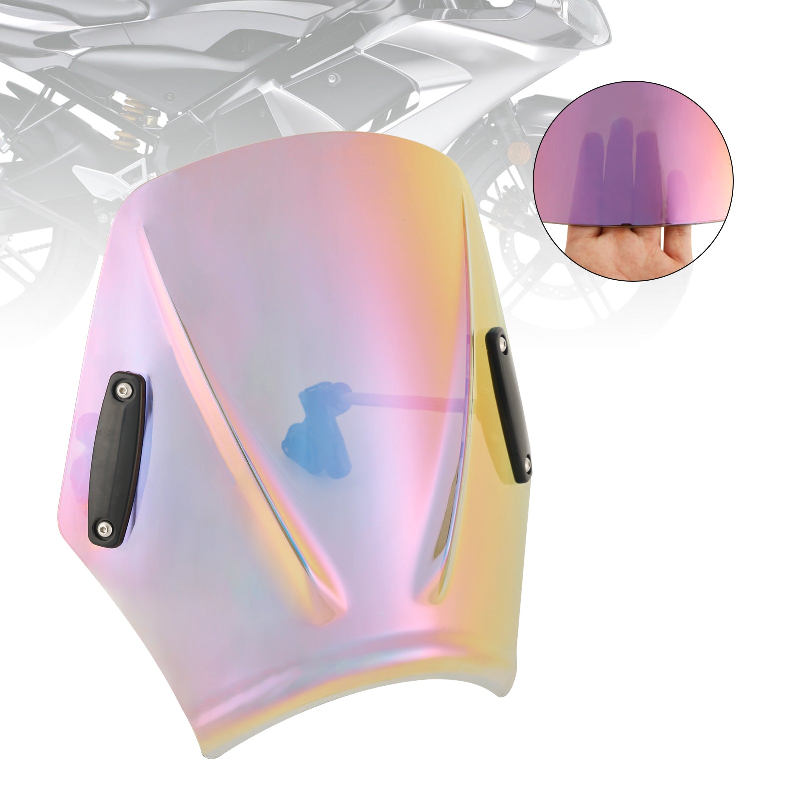 Motorfiets met 22mm/7/8" stuur Windscherm Windscherm Universeel