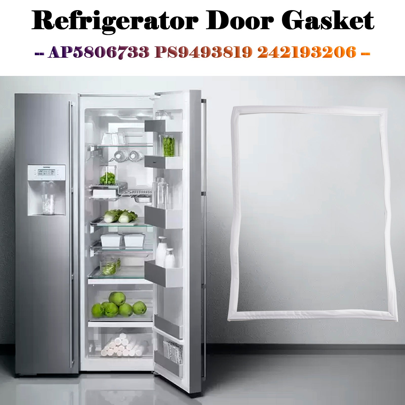 Koelkastdeurpakking voor Frigidaire Kenmore AP5806733 PS9493819 242193206