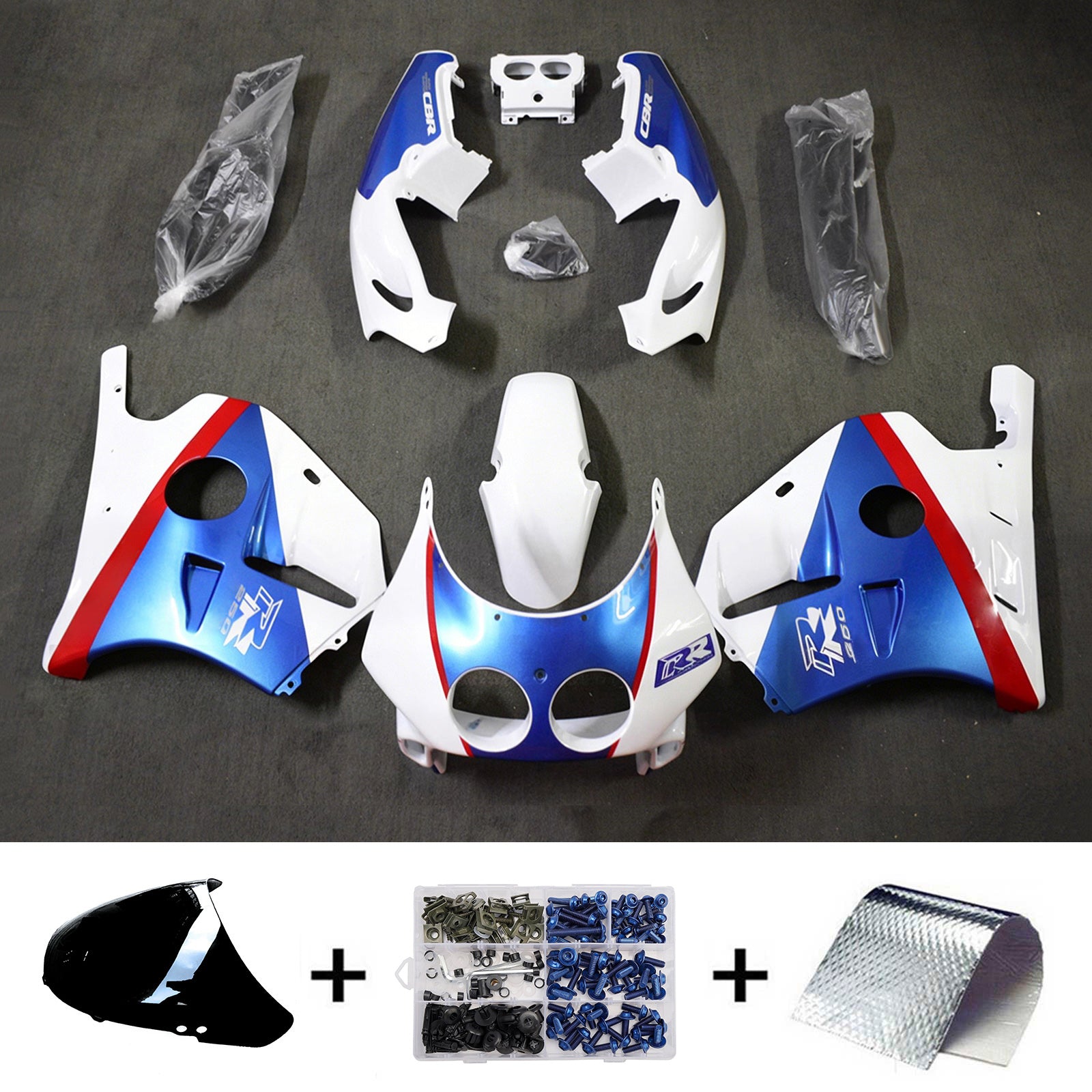 Injection Fairing Kit Bodywork Plastic ABS For Honda CBR250RR MC22 1990-1998