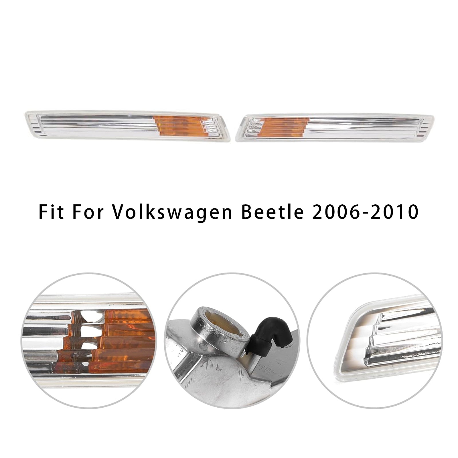 2006-2010 VW Paire de paires de coléoptères avant de ralentissement du pare-chocs sans bulbes 1C0953041R