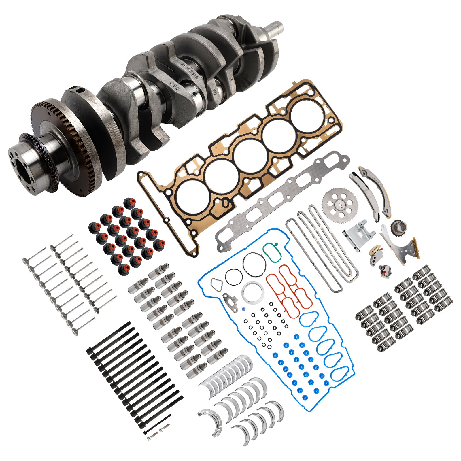 2007-2008 Isuzu I-370 3.7L 3654CC 223CID L5 DOHC Engine Rebuild Kit Crankshaft 89017791 HS26390PT