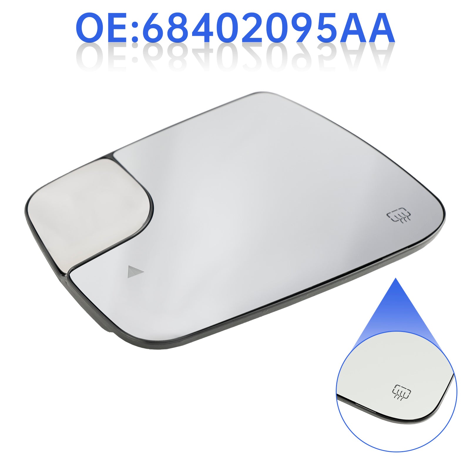 2019-2022 Dodge RAM 1500 2500 slepé miesto + tepelné zrkadlo sklo vľavo