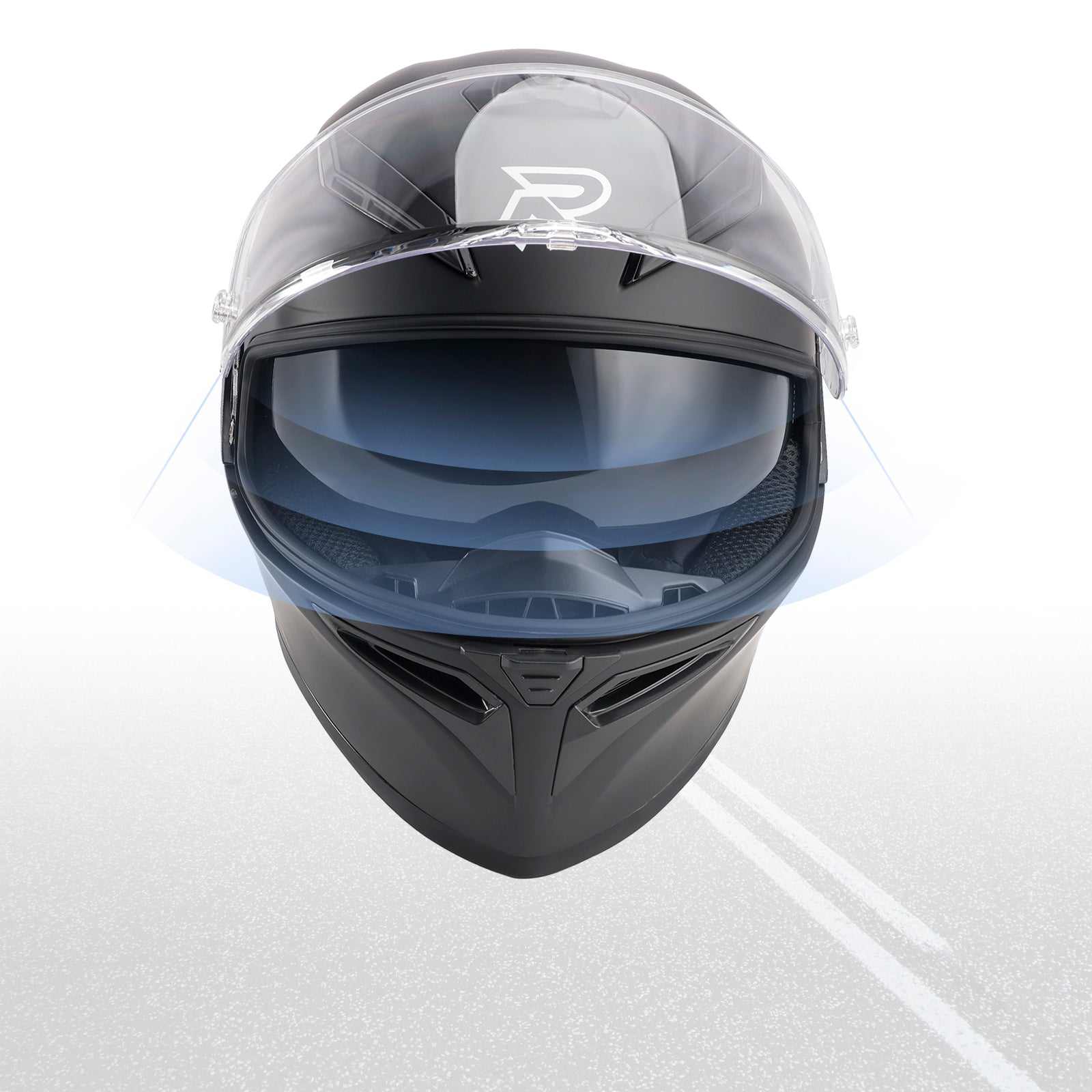 DOT Motorcycle Helmet Adult Street Full Face Orange Matte black