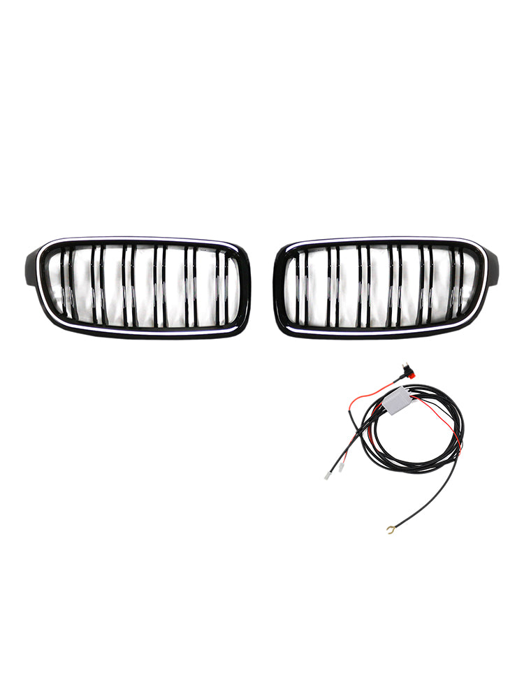 Parrilla frontal tipo riñón de doble listón para BMW Serie 3 F30 Sedan 2012-2019