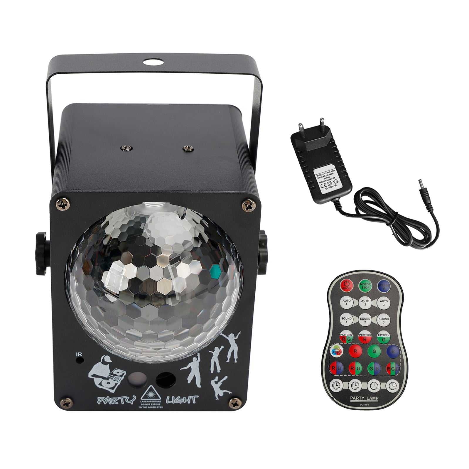 Lumière Laser LED RGB, 60 motifs, boule magique, éclairage de scène, DJ Disco Party