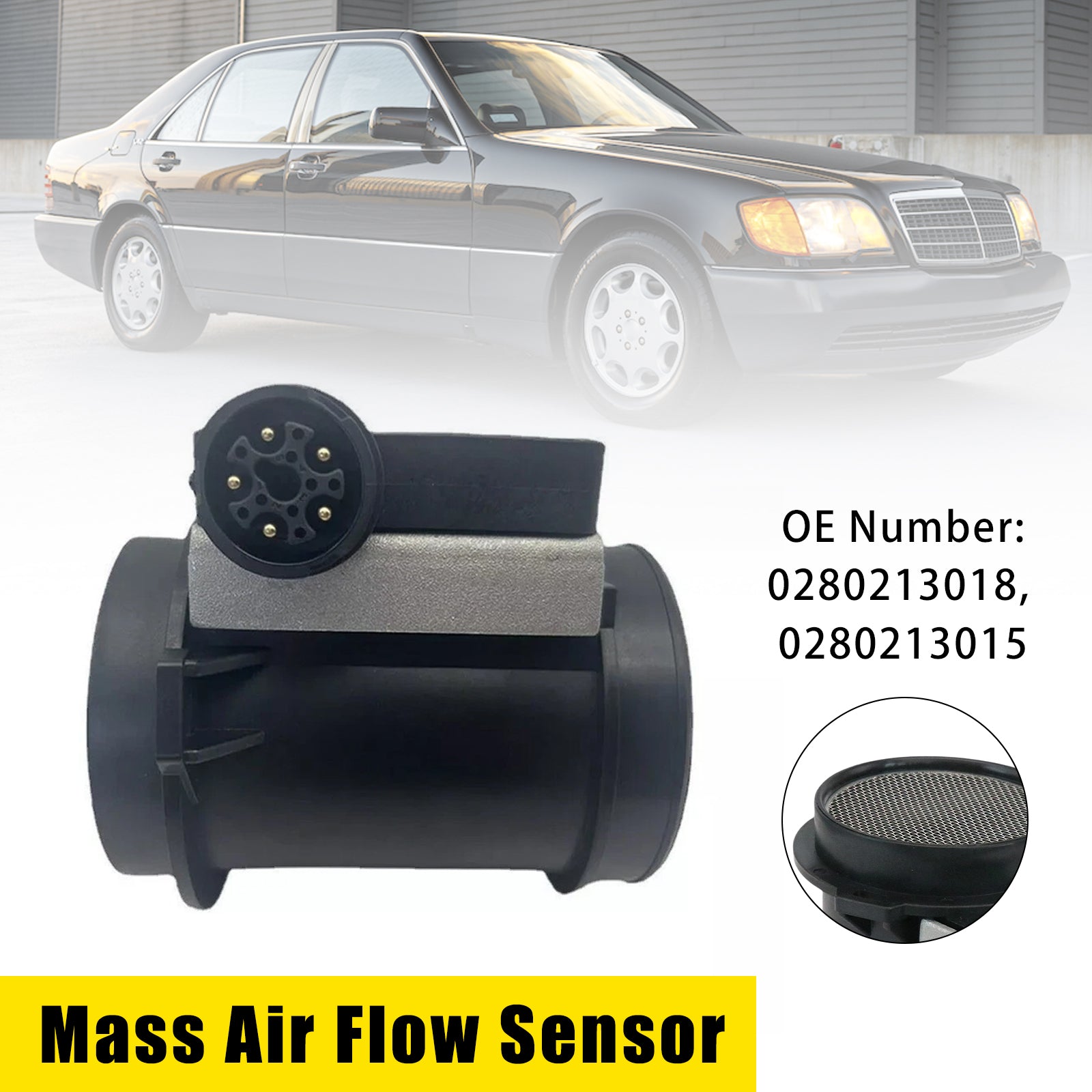 Mass Air Flow Sensor MAF 0280213015 For Mercedes-Benz W140 C140 R129 1992-1995