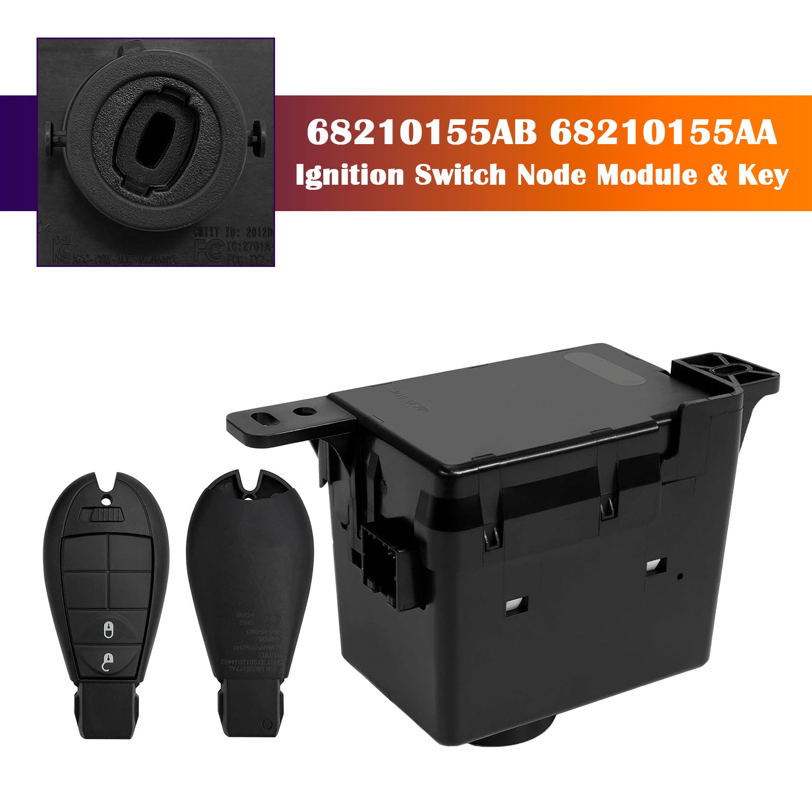 Módulo de nodo del interruptor de encendido de Dodge Grand Caravan 2008-2010 & Clave 68210155AB 68210155AA 5026872AD