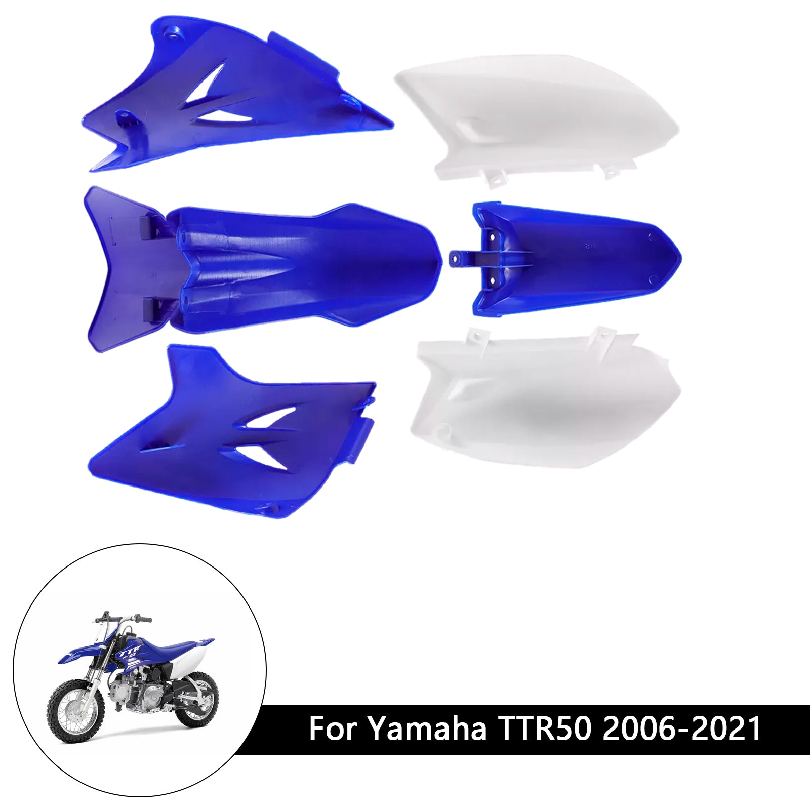2006-2021 Yamaha TTR50 kunststof carrosseriekit voor-achterspatbordkuip