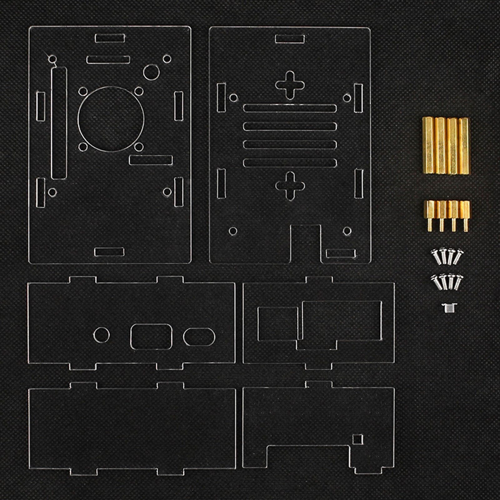 Caja protectora transparente Orange Pi 4A Caja acrílica Orange Pi 4A con ventilador de refrigeración