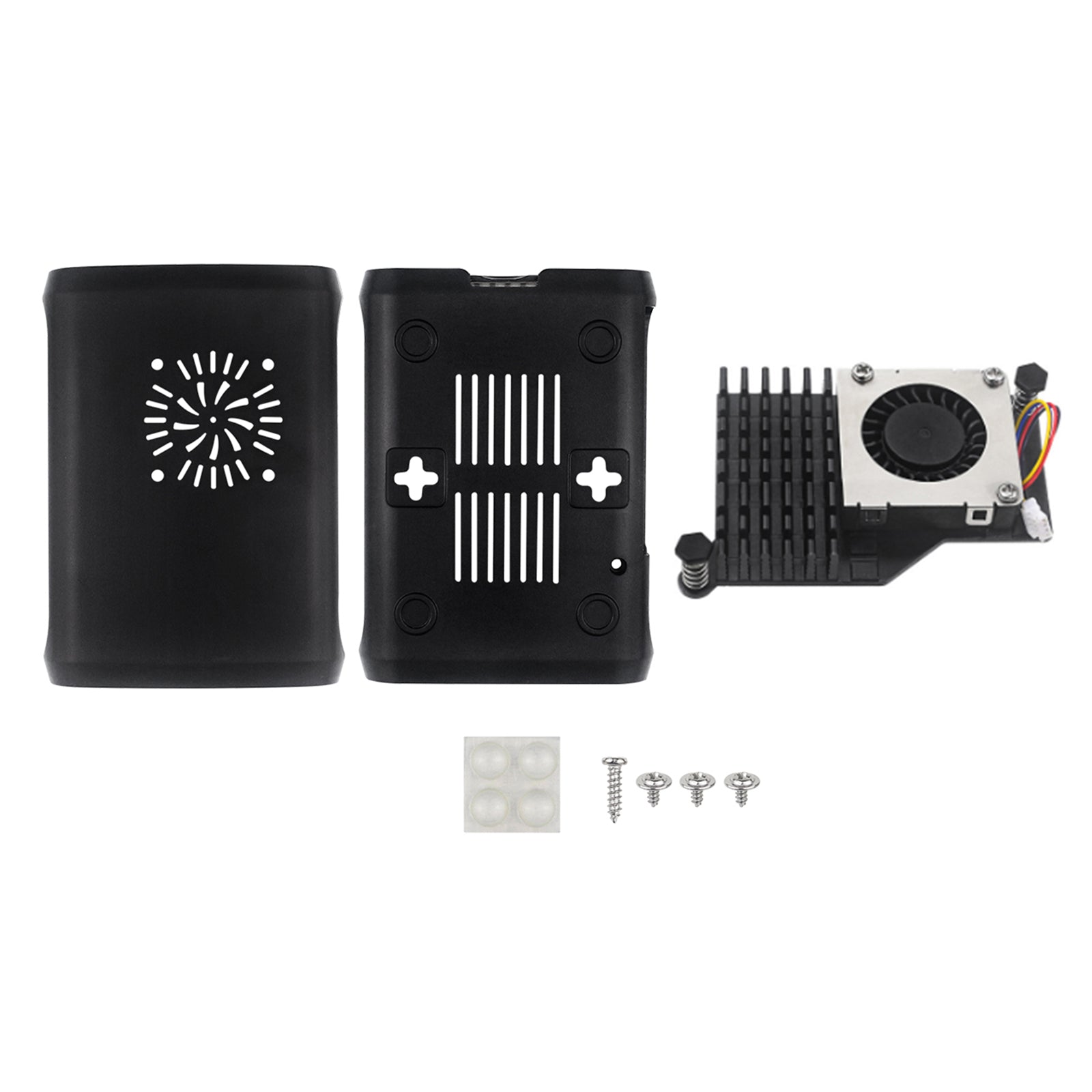 ABS Shell Raspberry PI5/5B injektion Gjuten skyddsskal W Active Radiator