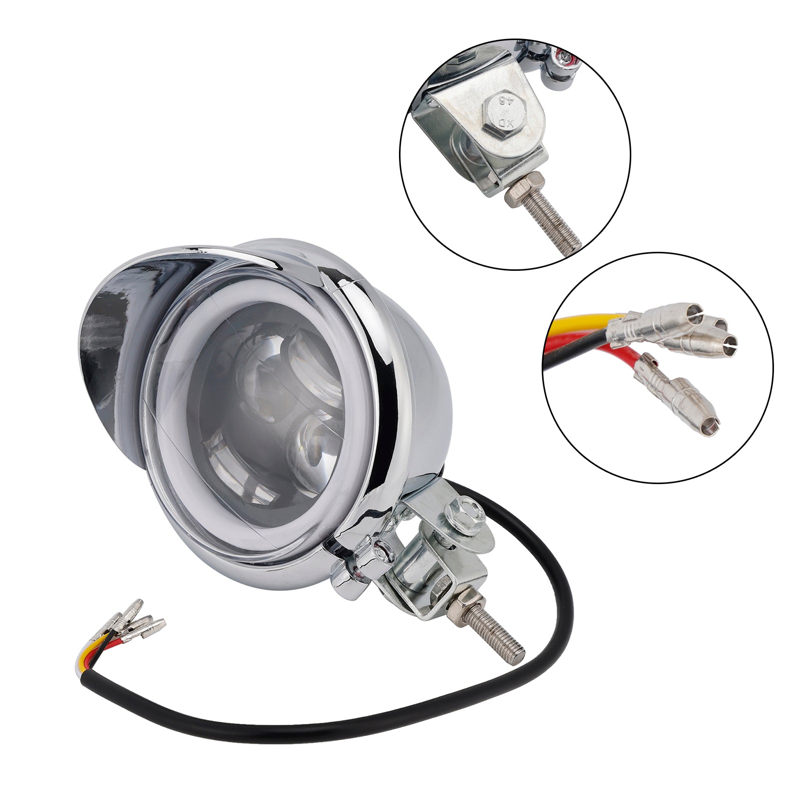 # D62 faro lámpara foco Universal interruptor de color se adapta a cromo para motocicleta