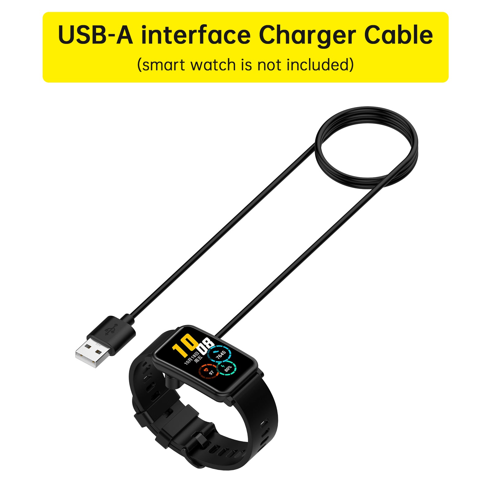 Remplacement portable USB-A Câble de chargement pour Huawei Fit3/2/SE/Mini Band 10/9/8