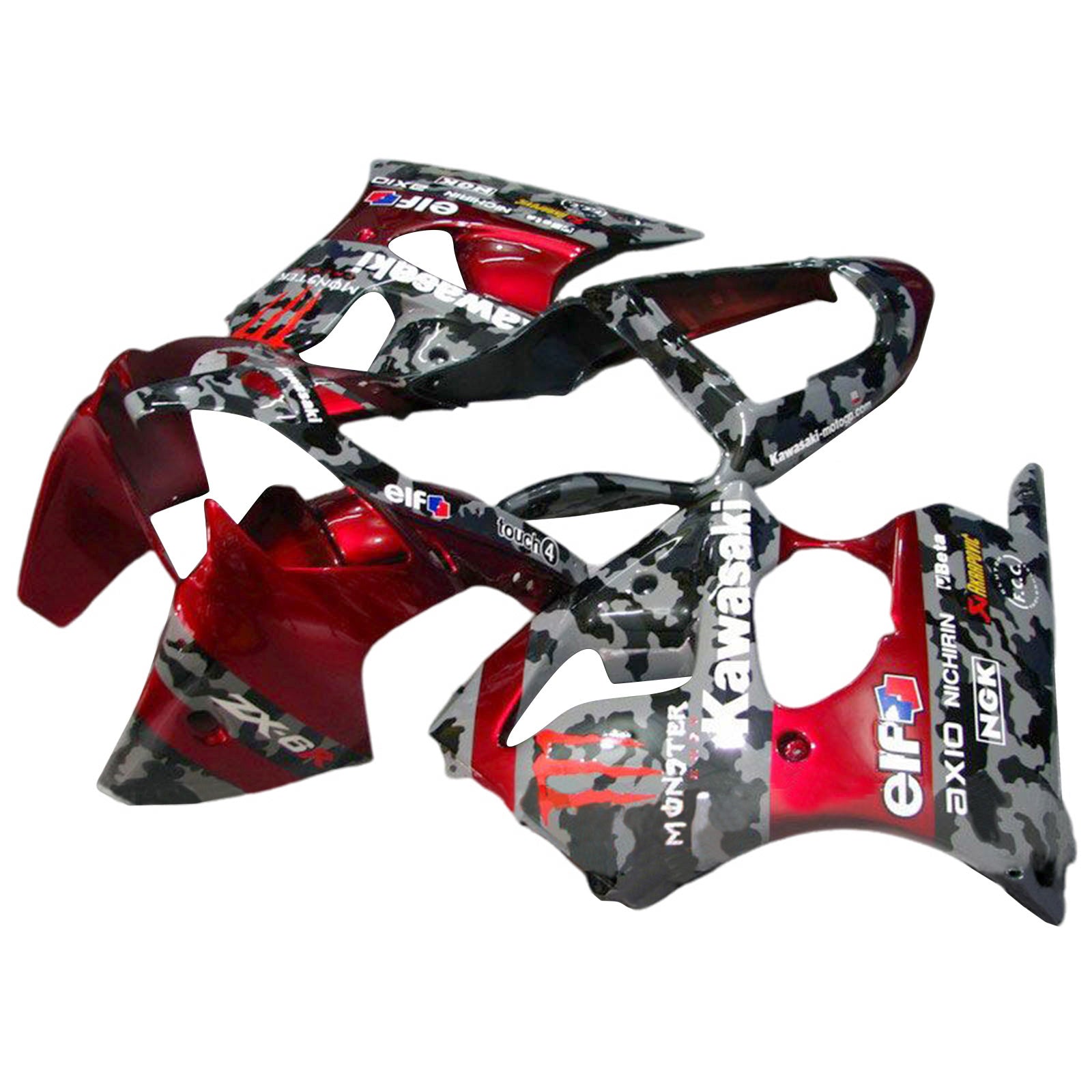 2000-2002 KAWASAKI ZX6R 636, 2005-2008 ZZR600 injektionsmässa