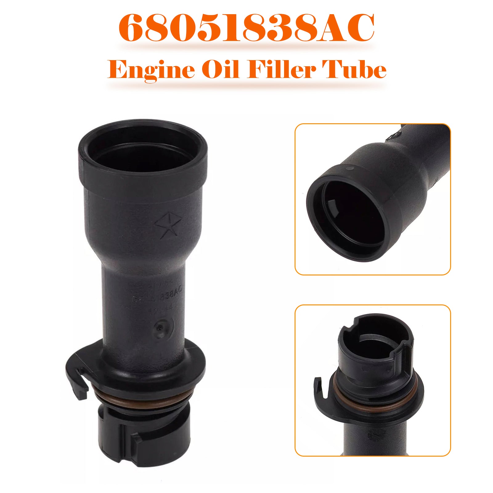 Motoroljefyllningsröret för Chrysler Wrangler för Jeep 68051838AC
