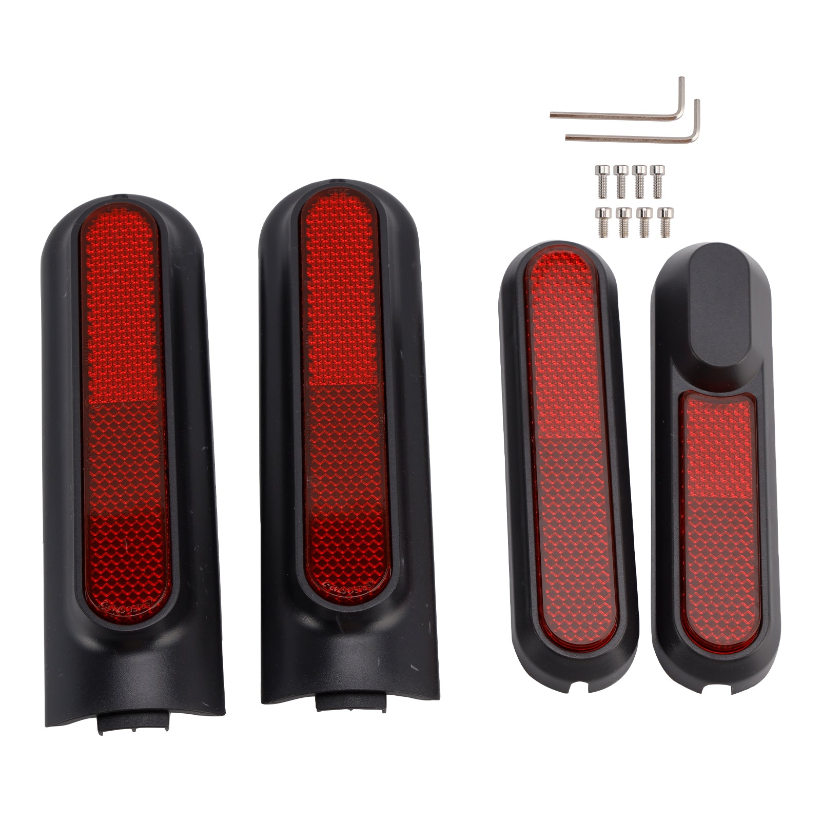Conjunto de 4 tampas laterais de scooter com refletor traseiro para Xiaomi 4 Pro (1ª geração)