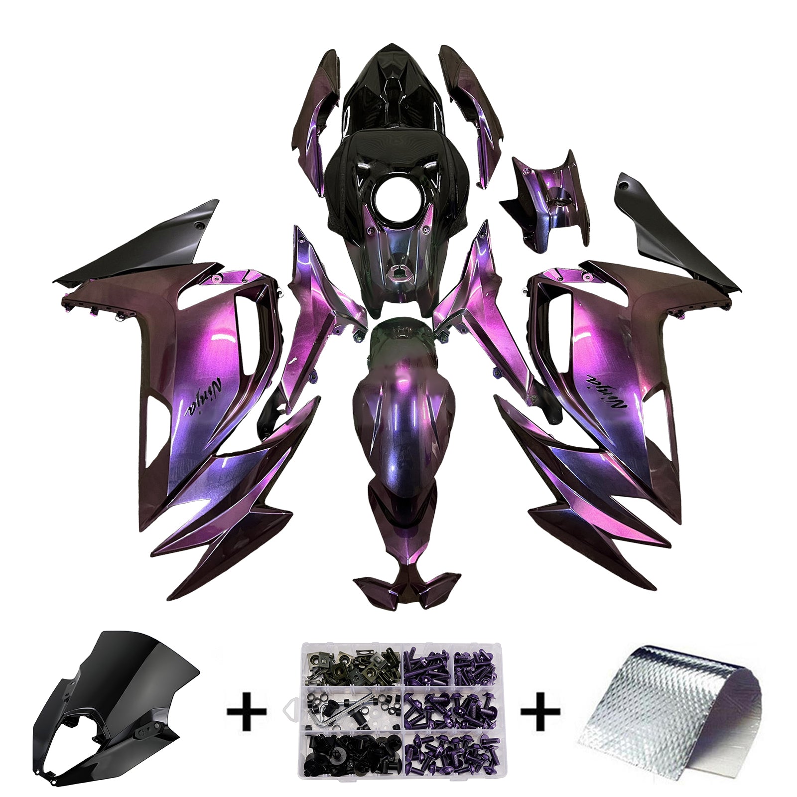 Injectiekuipset carrosserie ABS geschikt voor Kawasaki ER-6F Ninja650 2020-2025