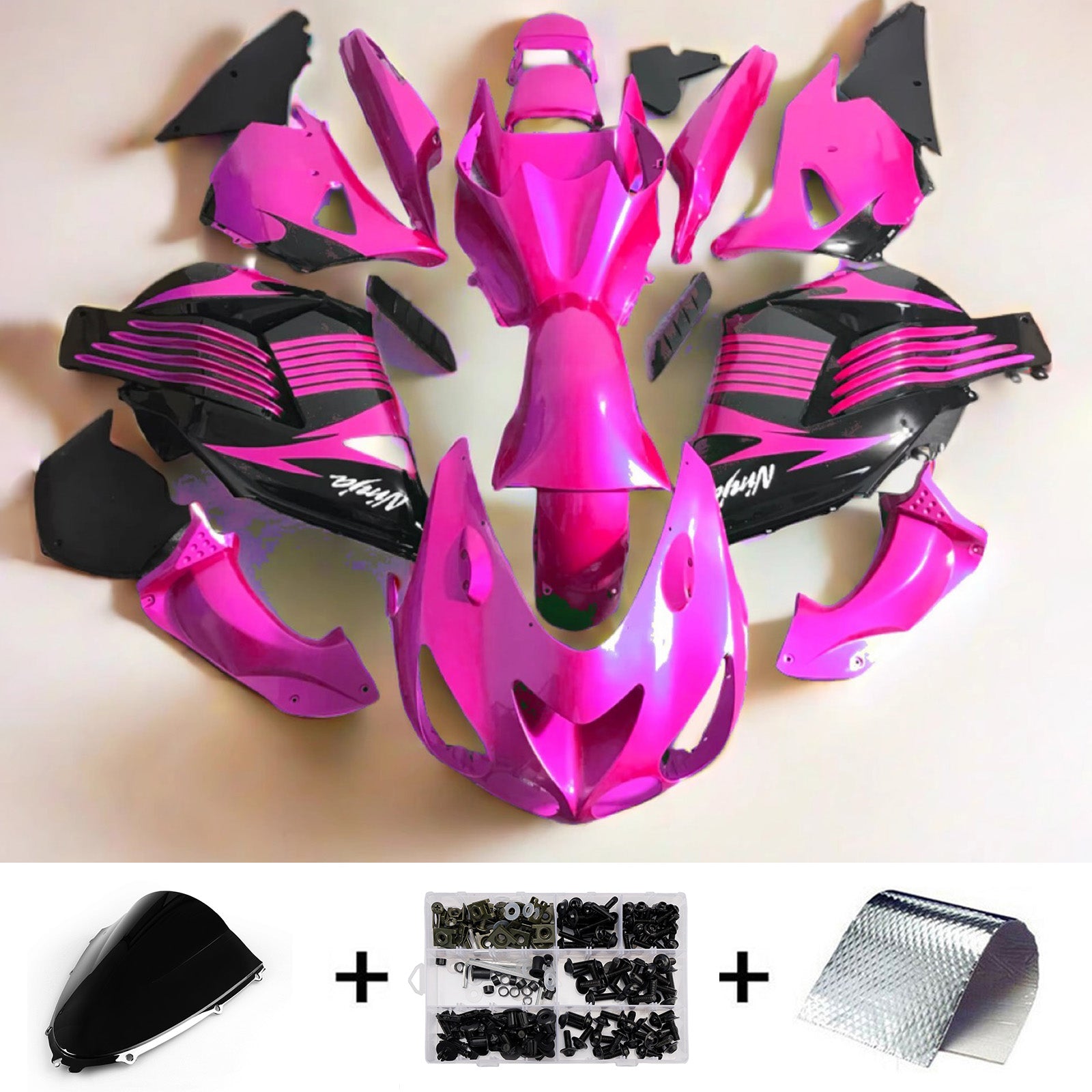 Injection Fairing Kit Bodywork fit For Kawasaki ZX14R ZZR1400 2006-2011
