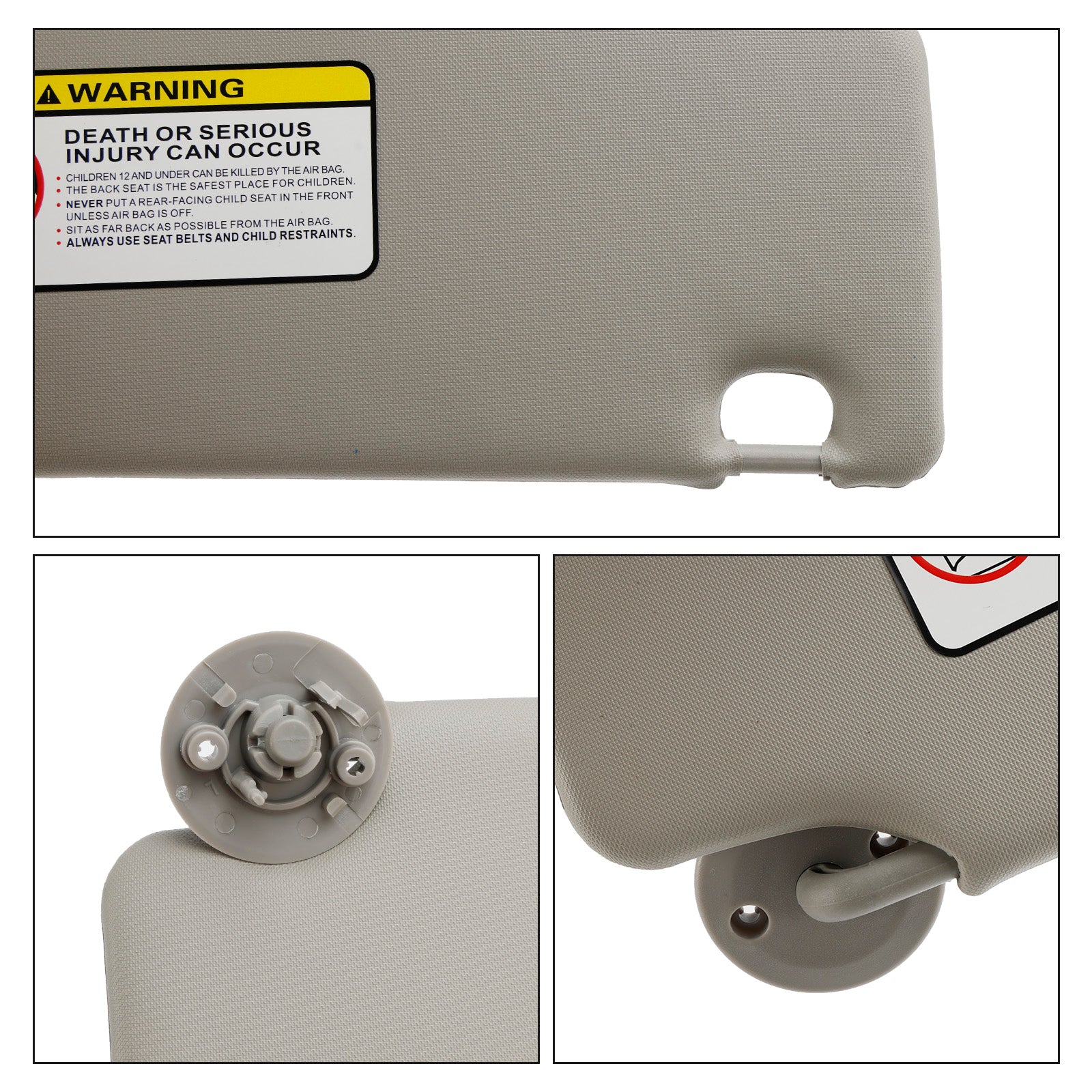 2012-2020 Chevy Sonic Spark Sun Visor Left Driver Side 42747783 Gray