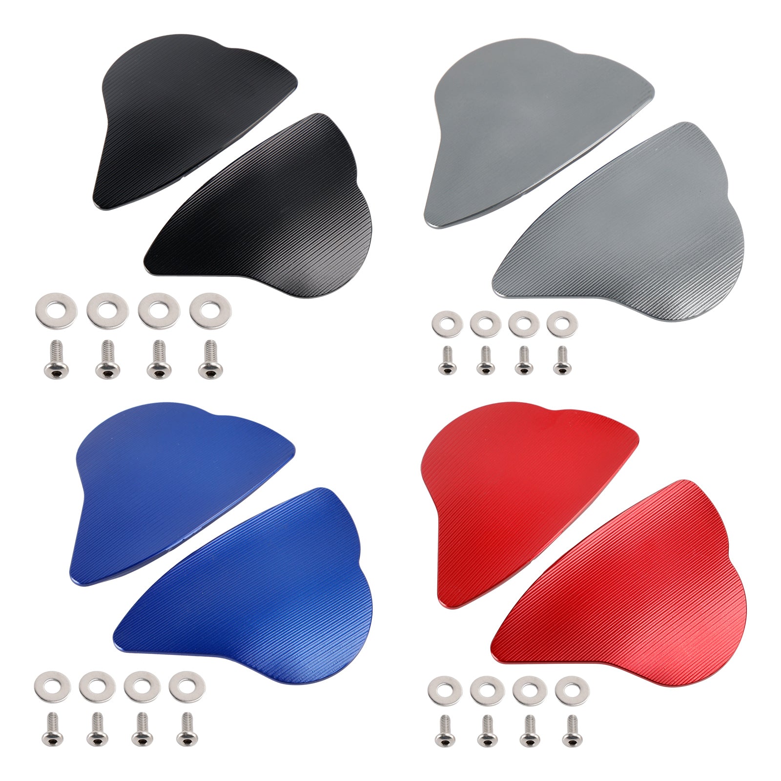 Kit de tapas de orificios para eliminadores de espejos compatibles con placas de bloqueo de espejos Yamaha YZF-R6 (2017-2023)/YZF-R7 (2022).