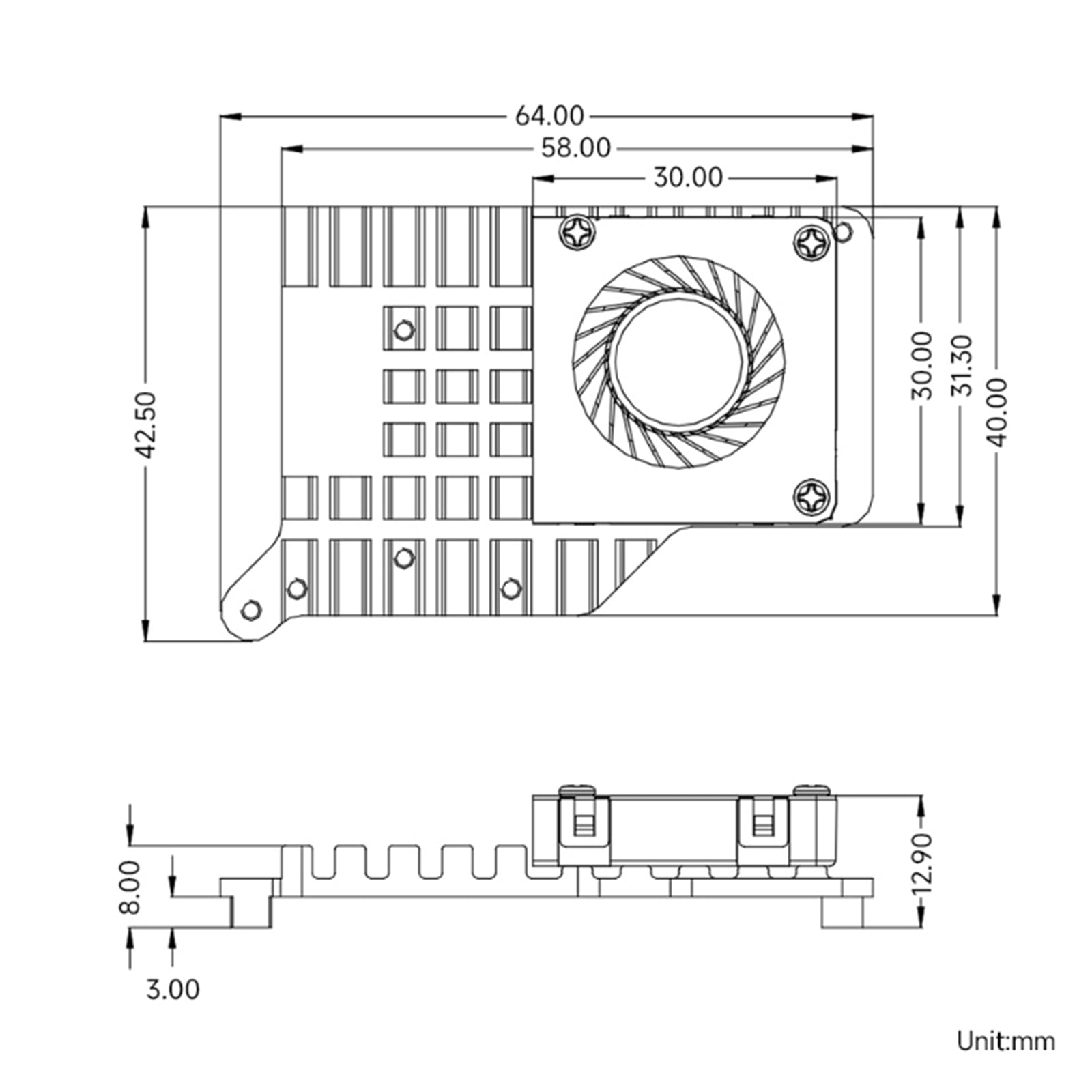 Raspberry Pi 5 PCIe až M.2 Adaptér 5/5B Expanzná doska NVME protokol pevného disku NVME