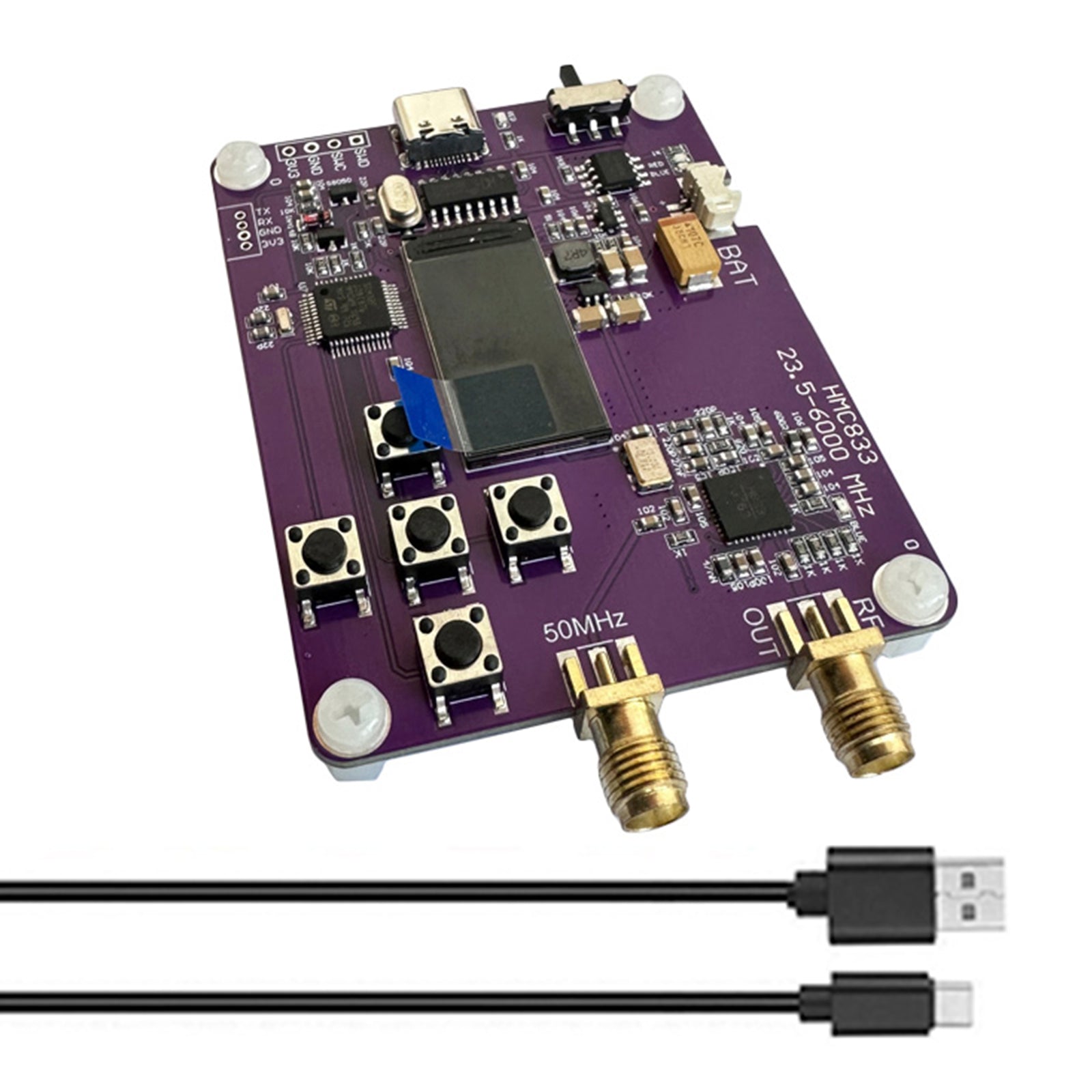 6GHz RF-signaalgenerator 23,5-6000MHz Toetsenbordversie Oled-scherm HMC833