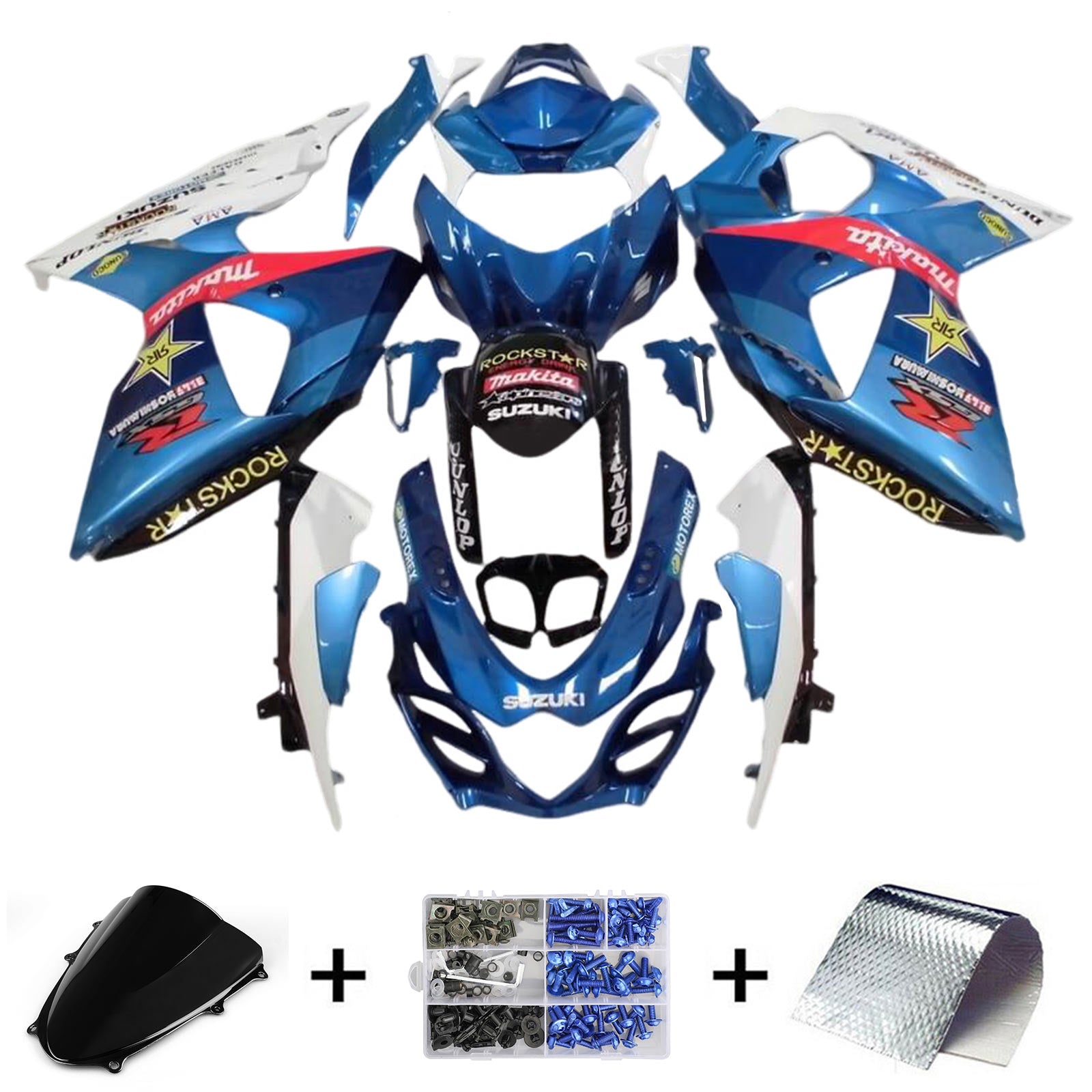 Kit de carénage d'injection Suzuki GSXR1000 K9 2009-2016, carrosserie en plastique ABS