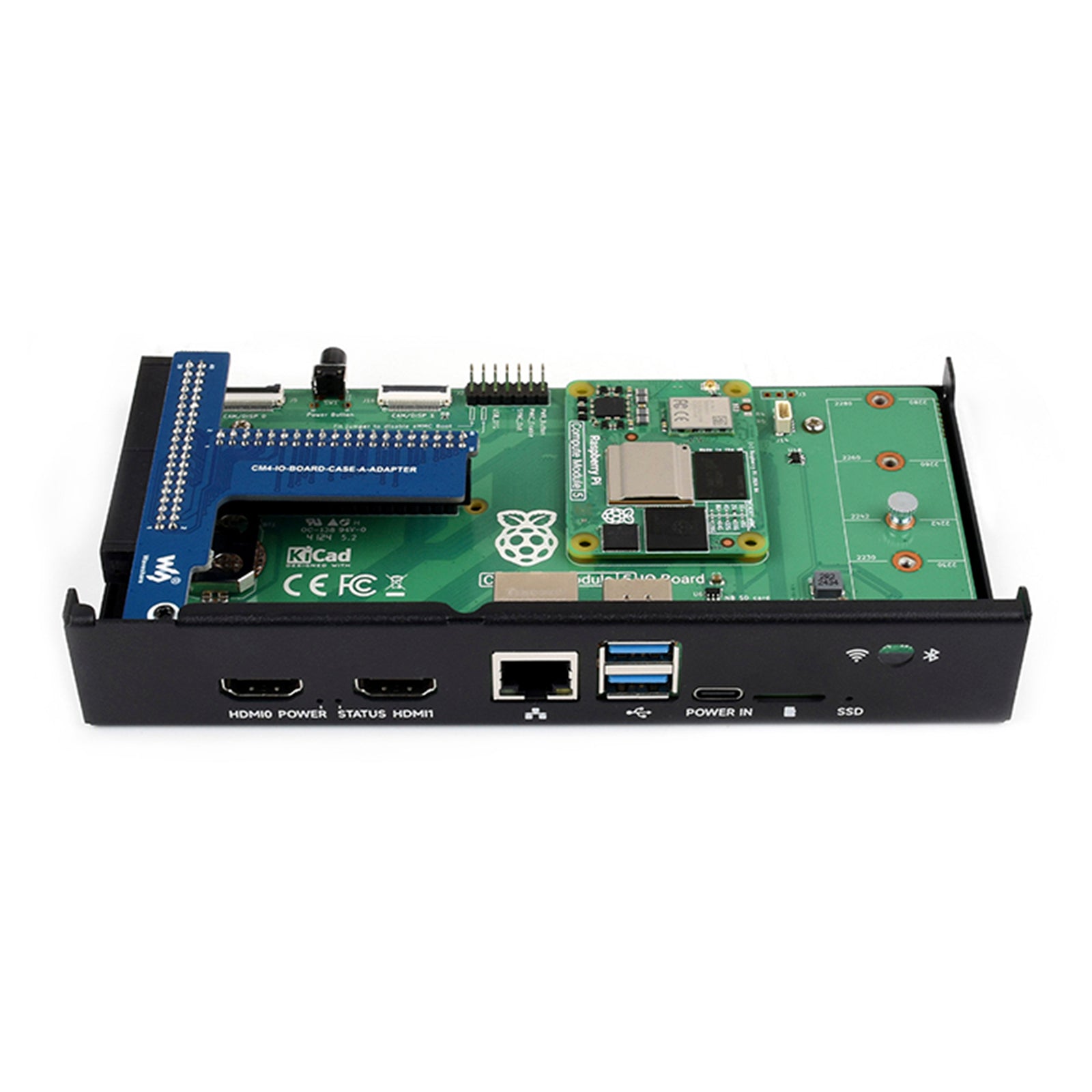 Raspberry Pi CM5 IO Compute Module 5 IO Board Metall Värmeavledningshölje