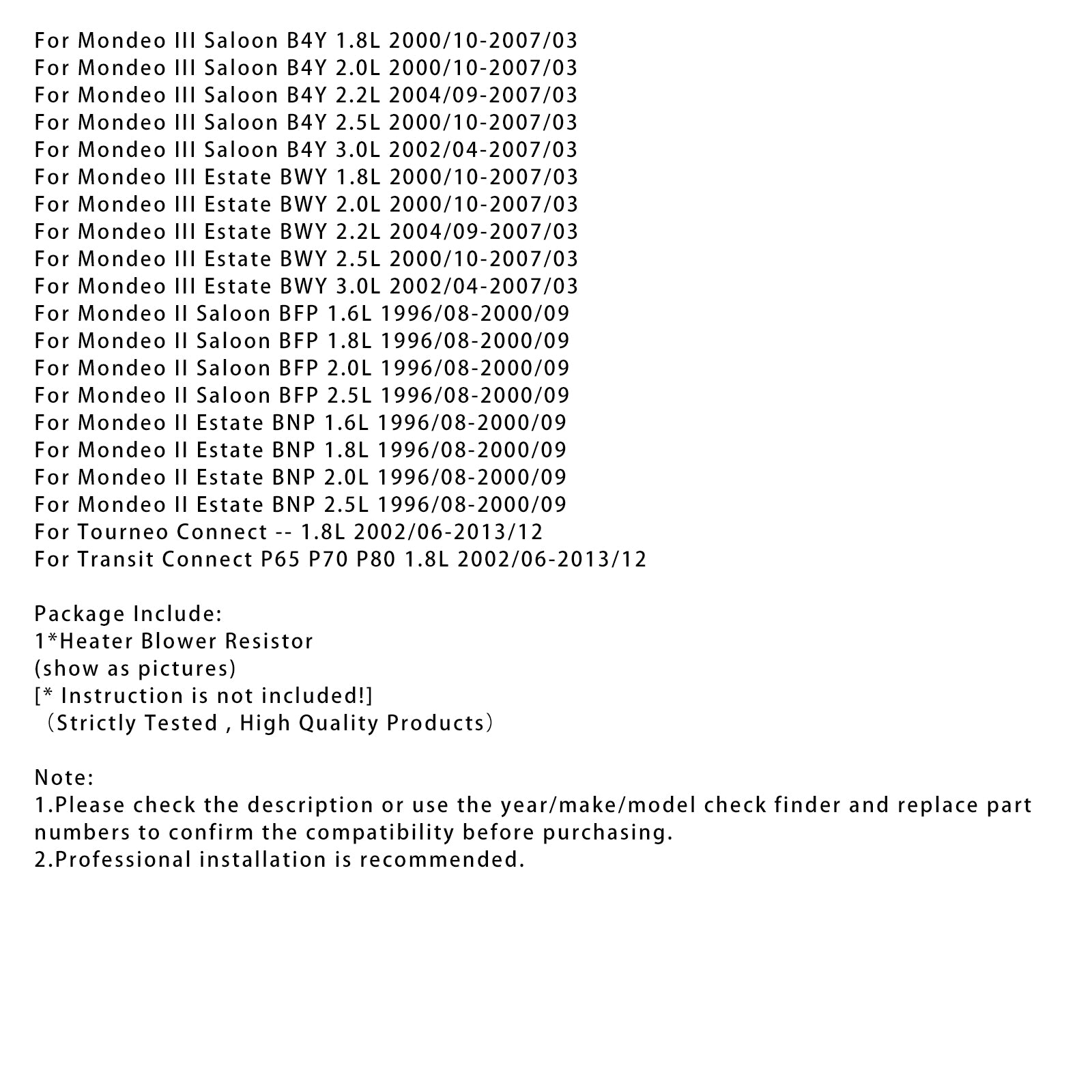 HVAC Heater Blower Regulator Weerstand 3M5H18B647BA Voor Ford Mondeo II