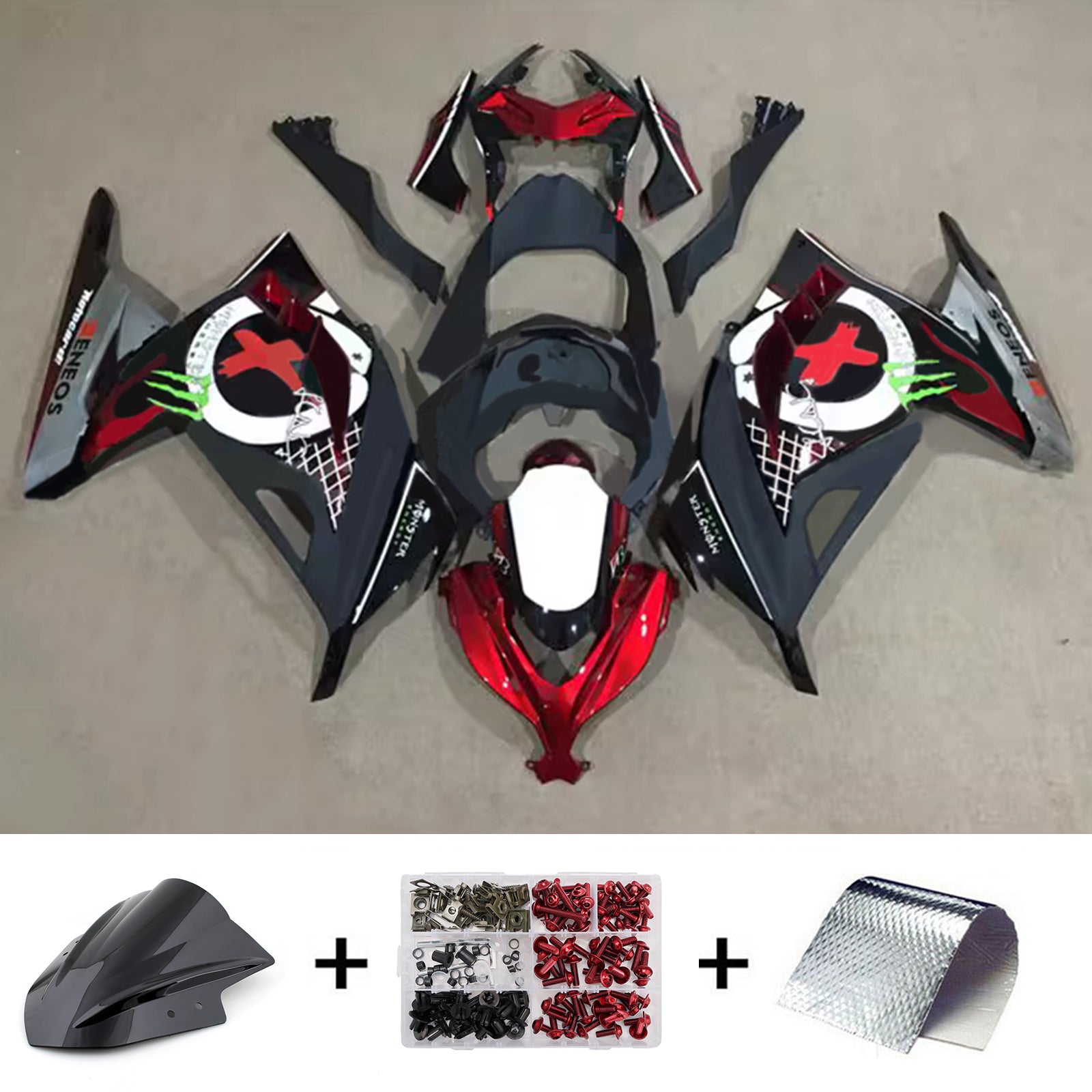 Injection Fairing Kit Bodywork Plastic ABS fit For Kawasaki EX300 Ninja300 2013-2024