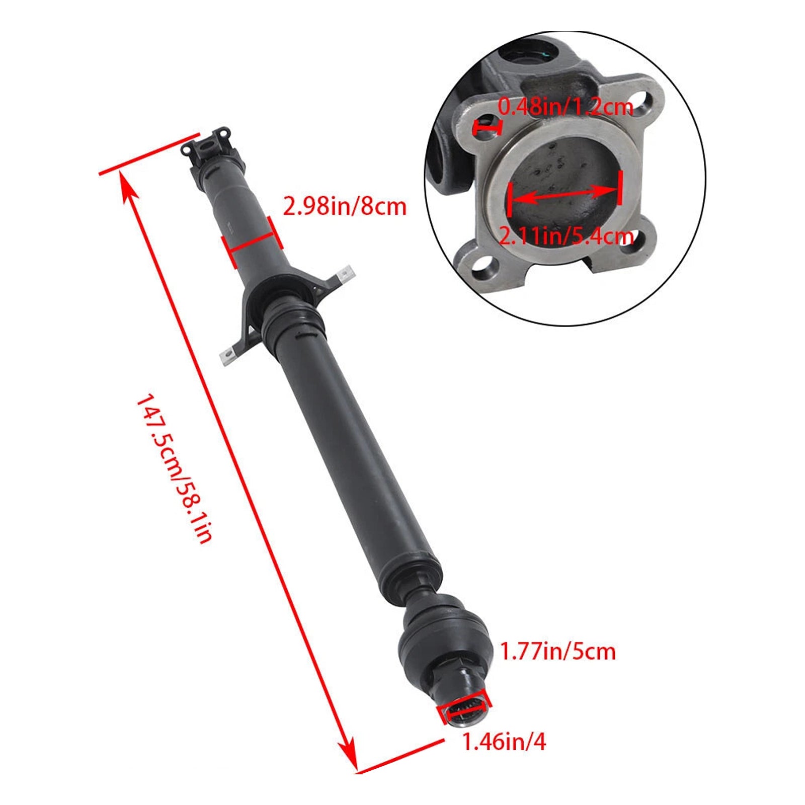 Ensemble d'arbre de transmission arrière à essence Land Rover Range Rover V6 3,0 L 2014-2016 LR058371 LR034508