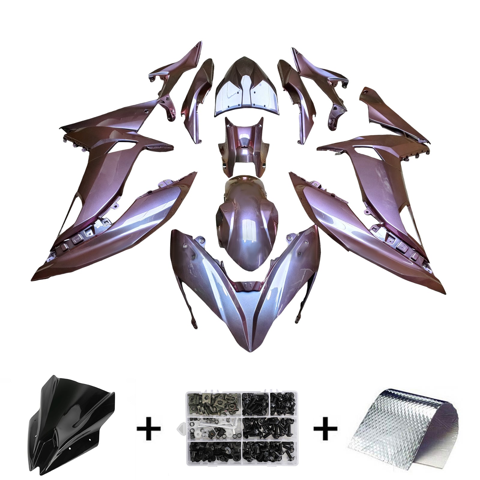 Kit de carenagem injeção ABS PLÁSTICO DE PLÁSTICOS ABS PARA KAWASAKI ER-6F NINJA650R 2017-2019