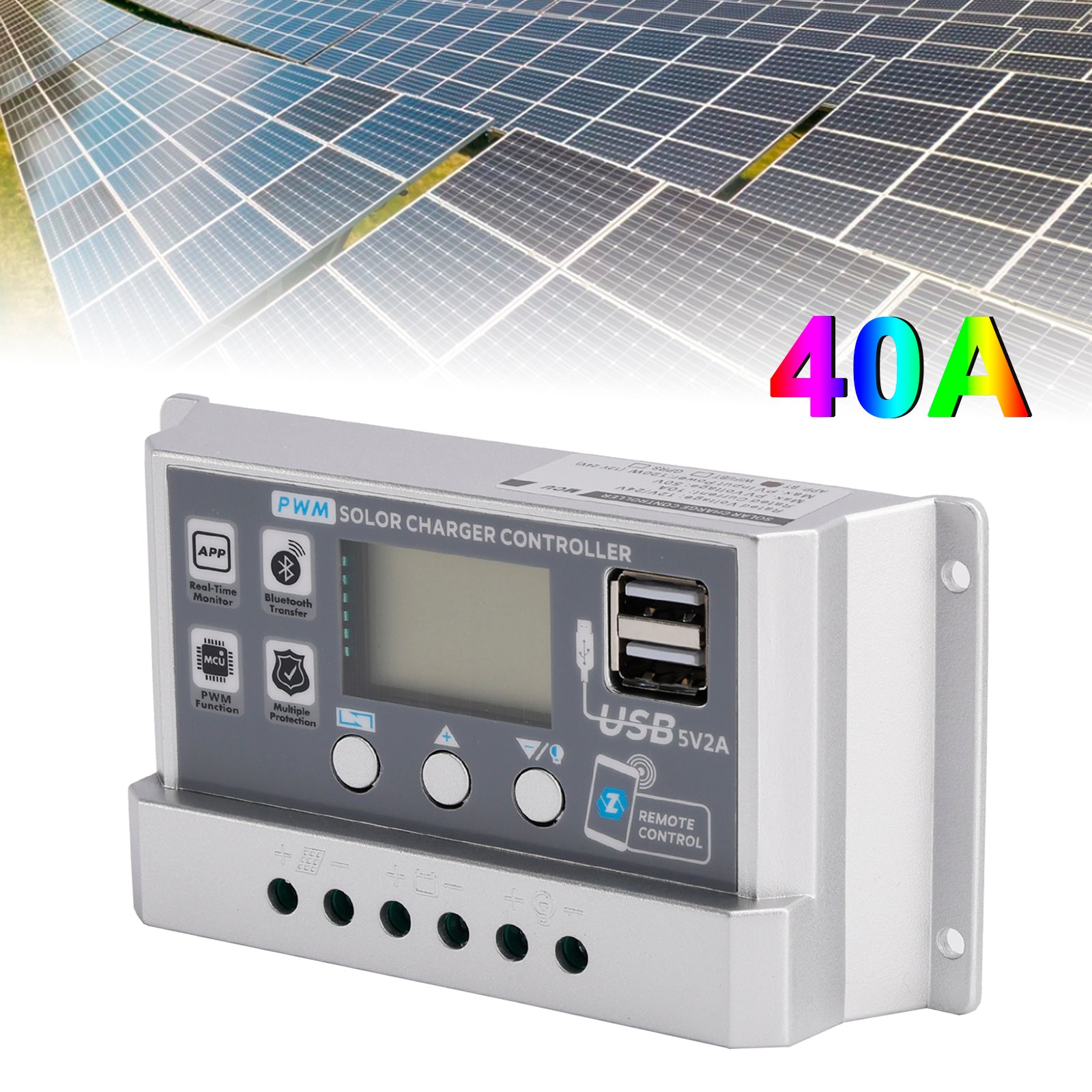 10A-60A PWM zonnecontroller Mobiele APP Intelligente bediening zonnecontroller