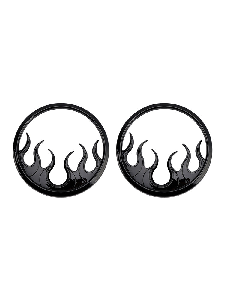 Flame Speaker Grills Accent Trim Cover For Touring Electra Glide Ultra Classic