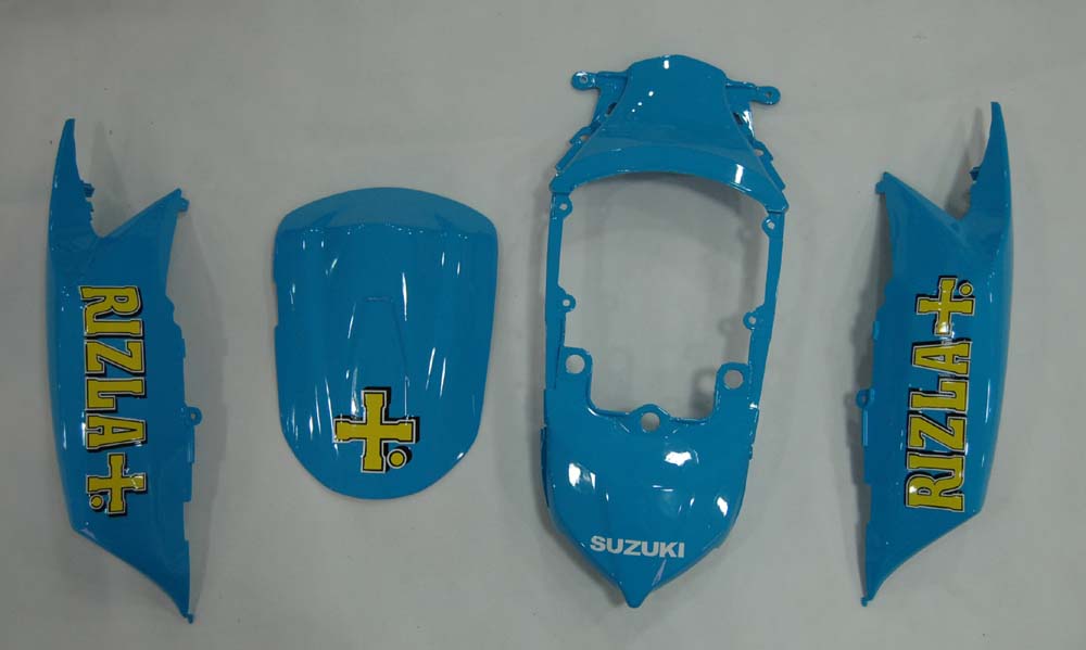 2008-2010 SUZUKI GSXR 600 750 BLUE RIZLA RACING FAINGS GÉNÉRIC