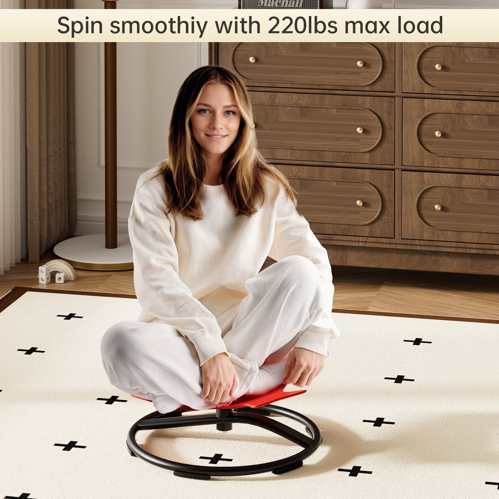 Sentar + spin 360 ° sensorial spinning assento giratório brinquedo infantil peixe balanço de cadeira de cadeira