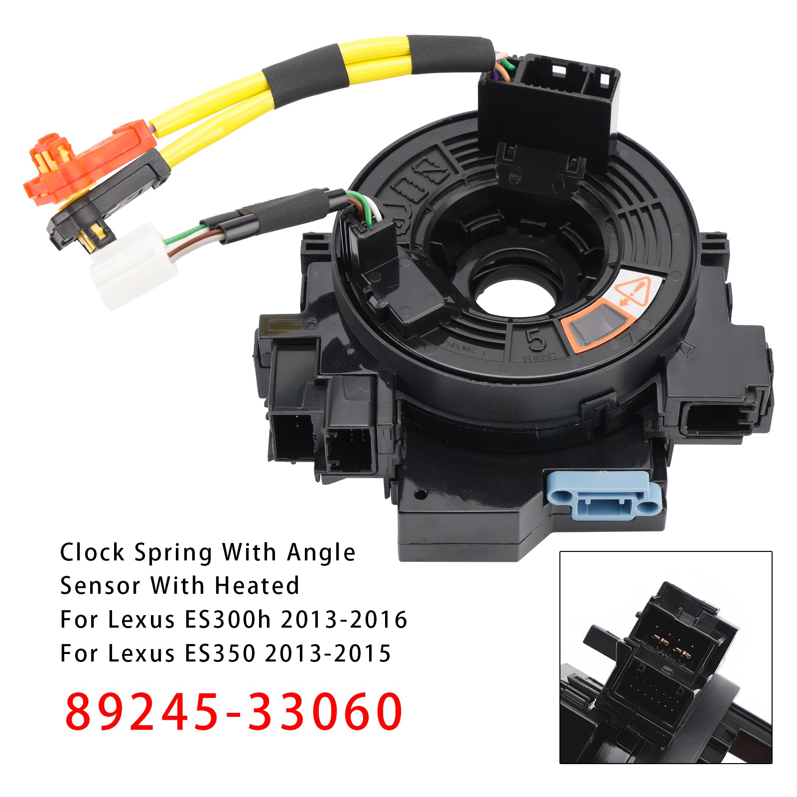 Ressort d'horloge Lexus ES350 2013-2015 avec capteur d'angle chauffé 89245-33060