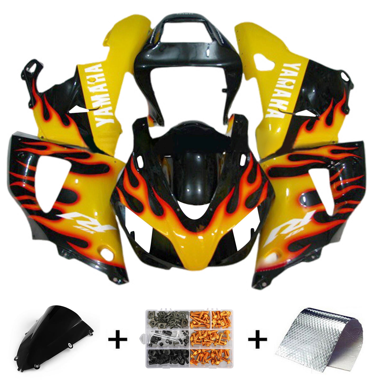 1998-1999 YAMAHA YZF-R1 injektionsmässa kit Bodywork Plastic ABS