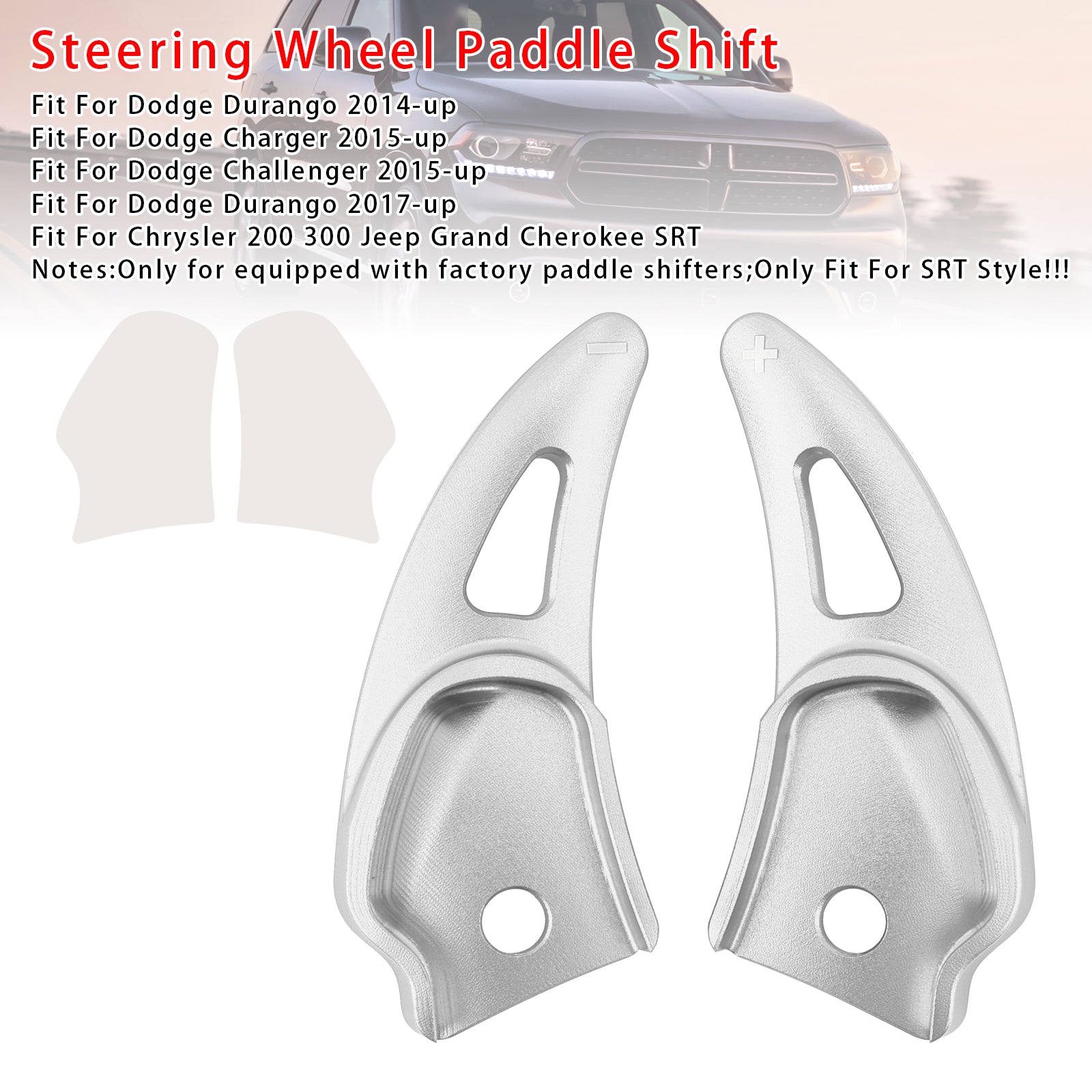 Extension à la palette de levier de vitesses pour Challenger Charger Durango SRT Aluminium