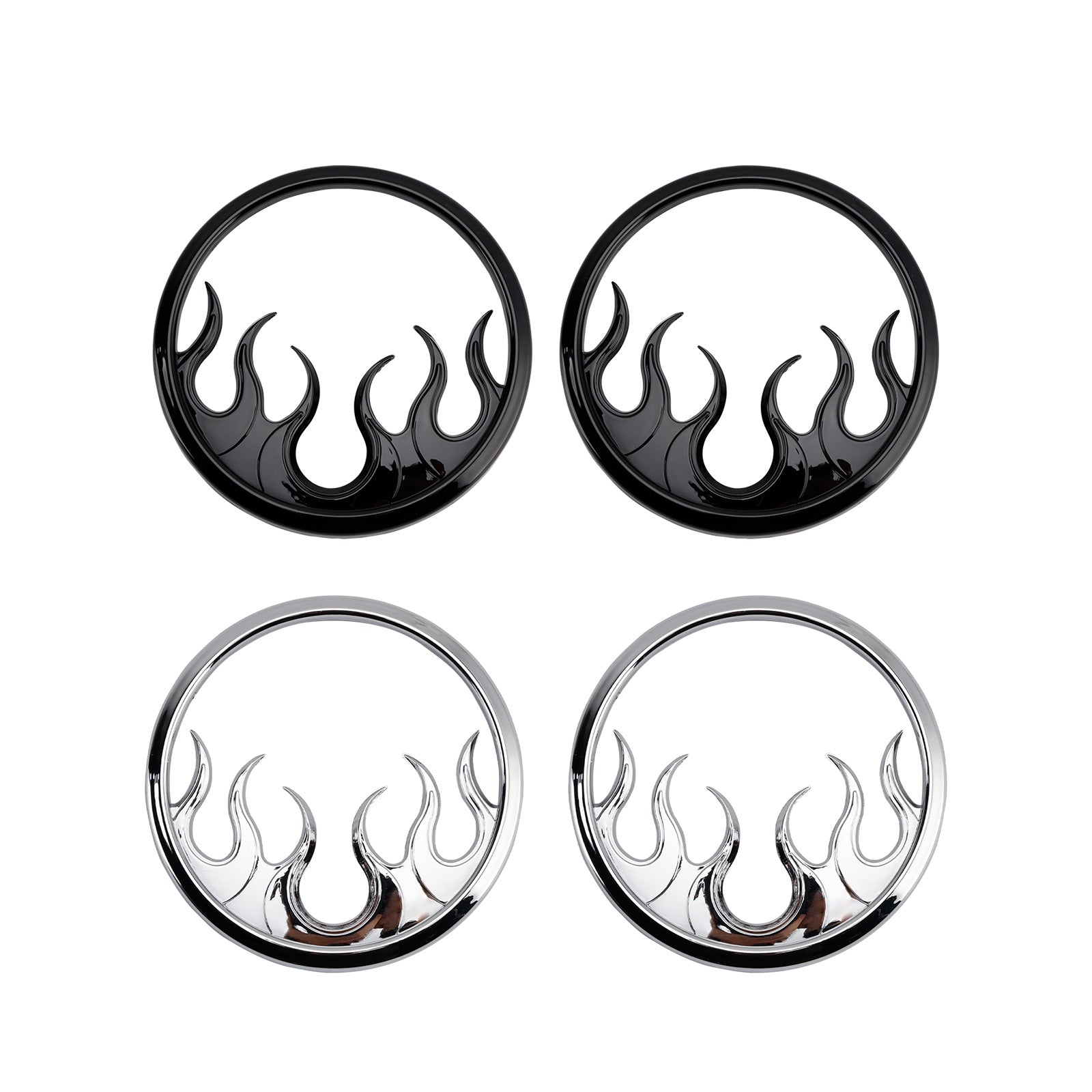 Flame Speaker Grills Accent Trim Cover For Touring Electra Glide Ultra Classic