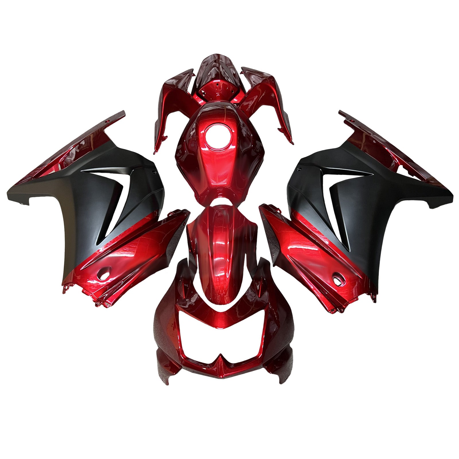 Kit de carénage injection de carrosserie en plastique ABS FAX pour Kawasaki Ex250 Ninja250r 2008-2012