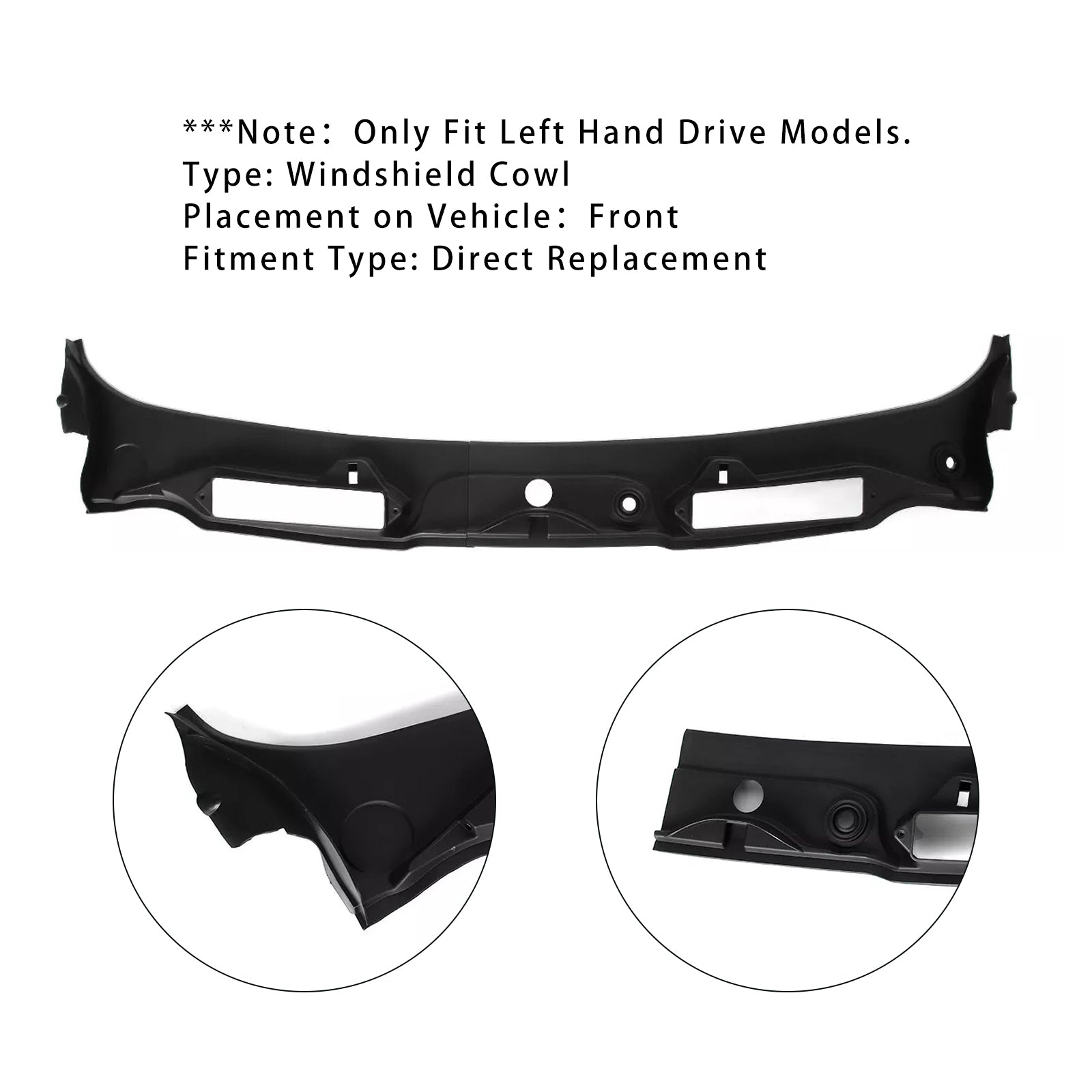 2008-2013 BMW 3 Série E92 LCI WINDSHIELL COWL COURTUME TRIME 51717161033